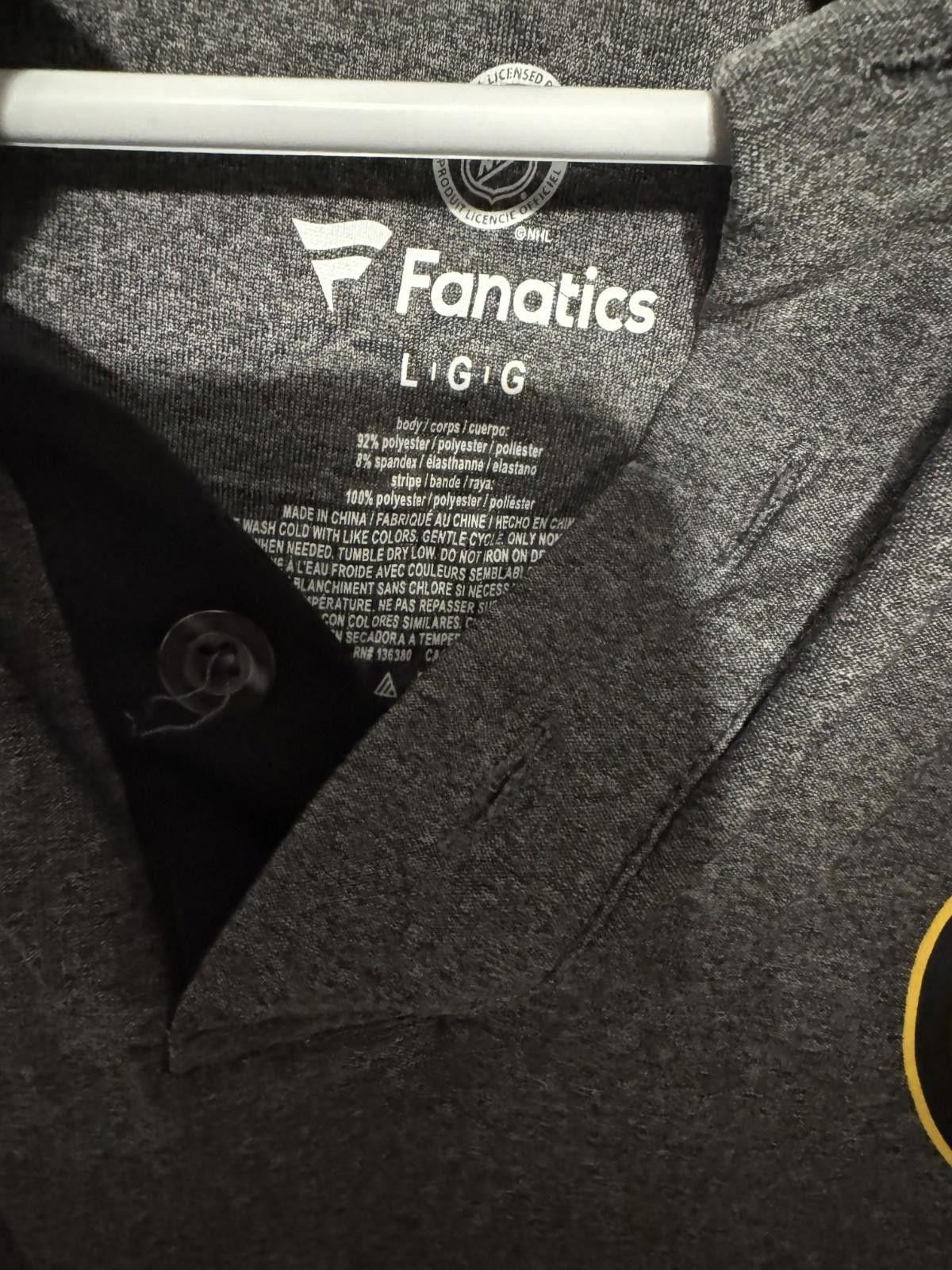 Other Boston Bruins Fanatics Polo Shirt Gray Men's Sz L Size ONE SIZE - 7 Thumbnail