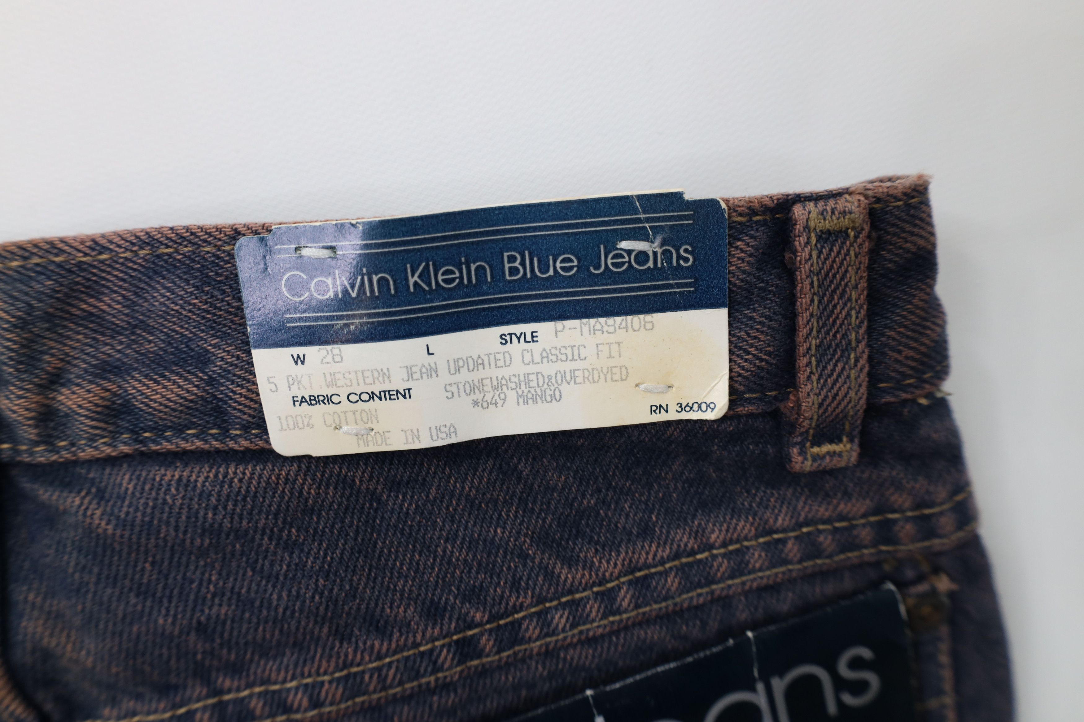 Calvin Klein Deadstock Vintage 80s 90s Calvin Klein Western Jeans USA Size US 28 / EU 44 - 12 Thumbnail