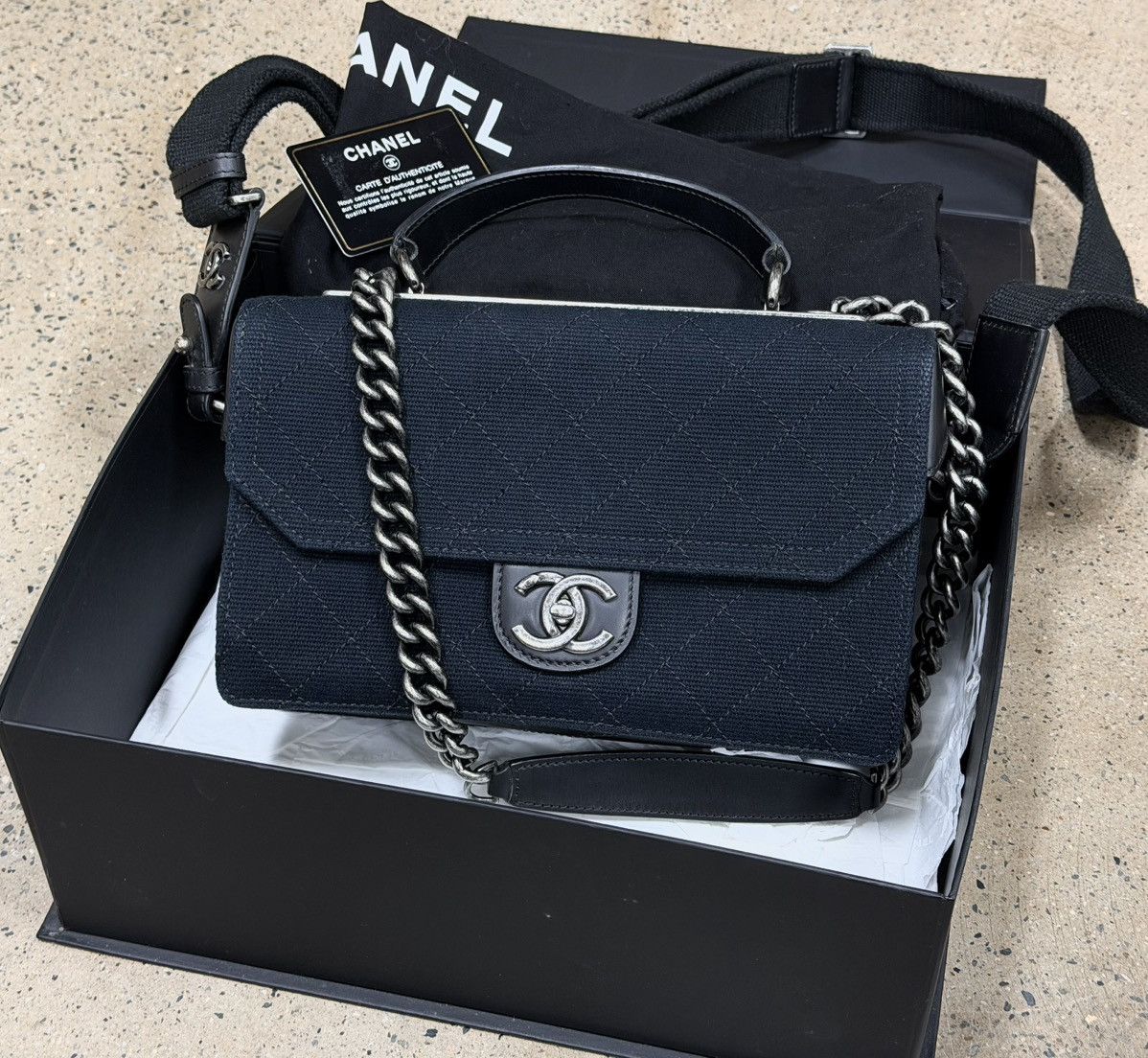 Chanel Chanel Salzburg Canvas Box Bag，medium Size ONE SIZE - 2 Thumbnail