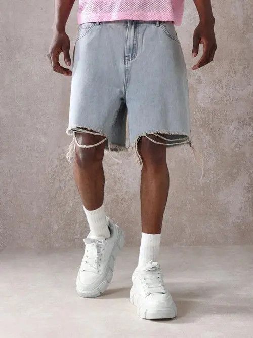 Japanese Brand × Vintage VINTAGE denim jeans shorts distressed Y2K DRIP Size US 32 / EU 48 - 1 Thumbnail