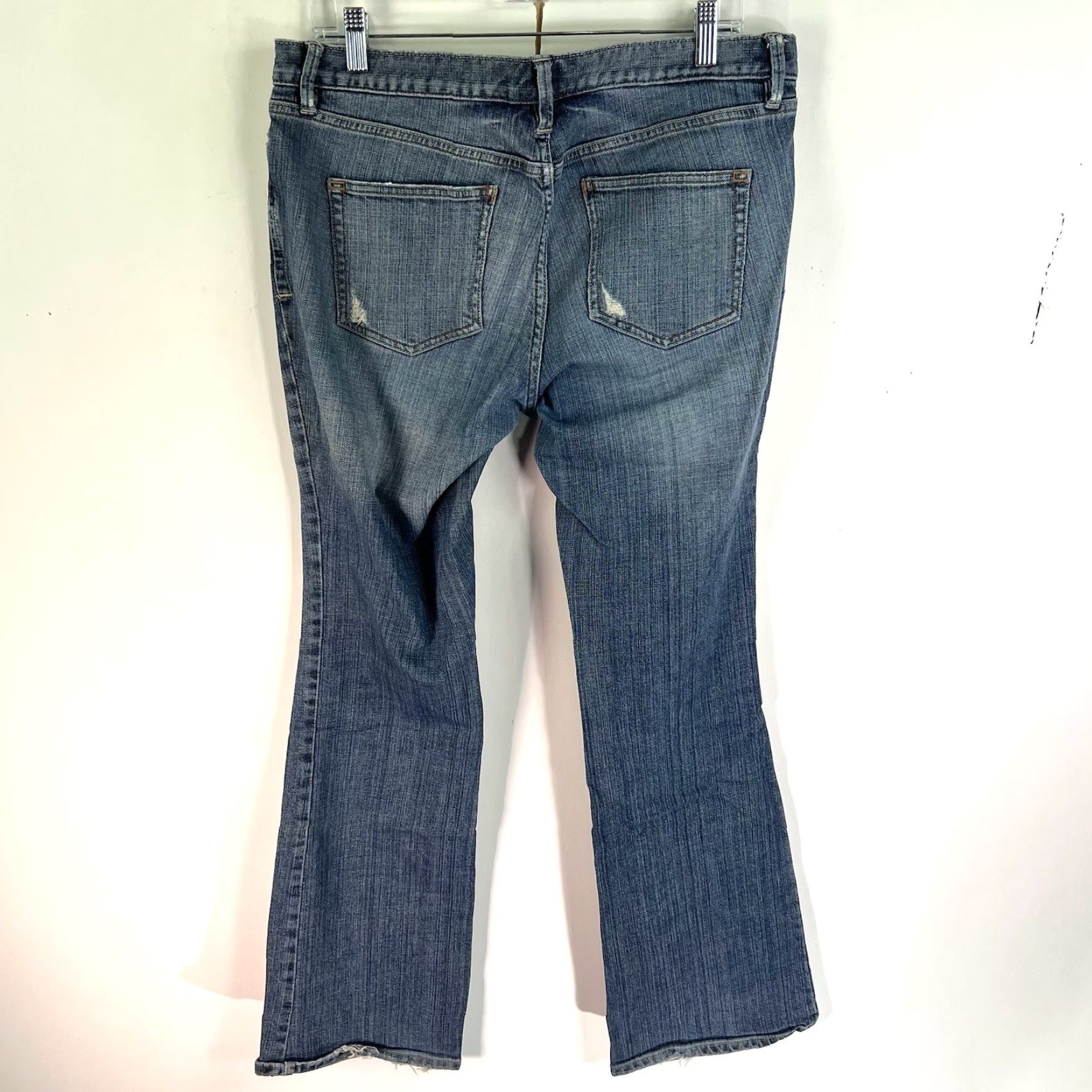 Mossimo MOSSIMO Distressed Bootcut Jeans Size 10 34x32 Blue Women's Denim Size 32" / US 10 / IT 46 - 7 Thumbnail