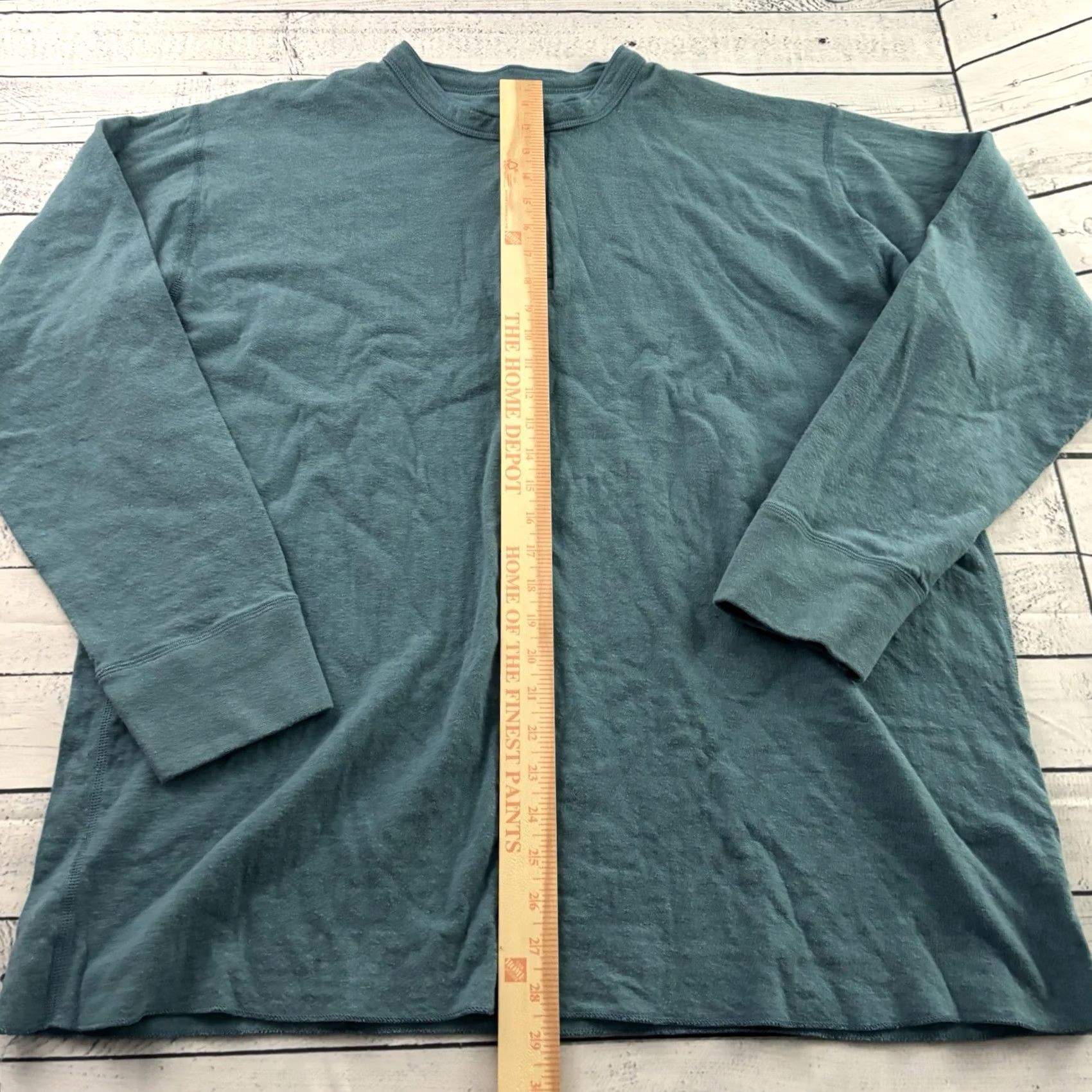 Vintage L.L. Bean Wool Blend River Drivers Long Sleeve Henley Shirt Men's 2XLT Blue Size US XXL / EU 58 / 5 - 3 Thumbnail