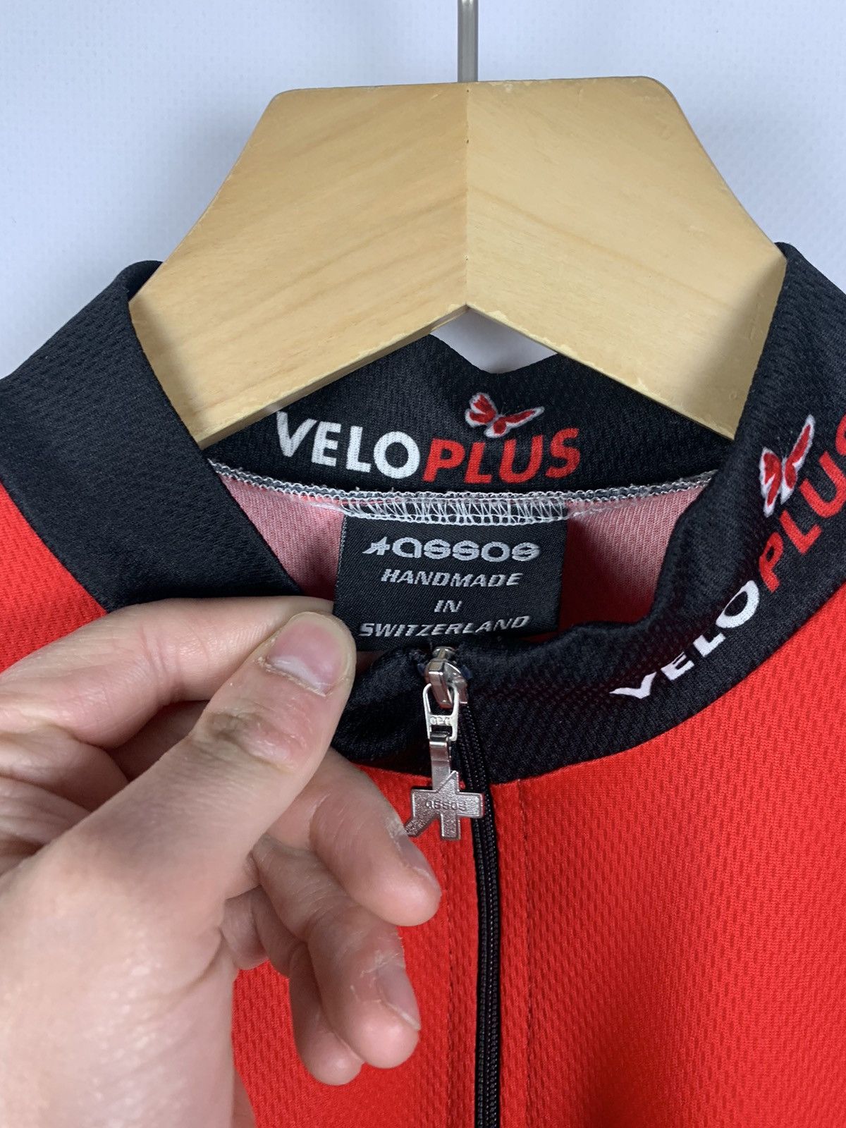 Handmade Vintage Assoss Velo Cycling Jersey Short Sleeve Size L Red Size US L / EU 52-54 / 3 - 7 Thumbnail