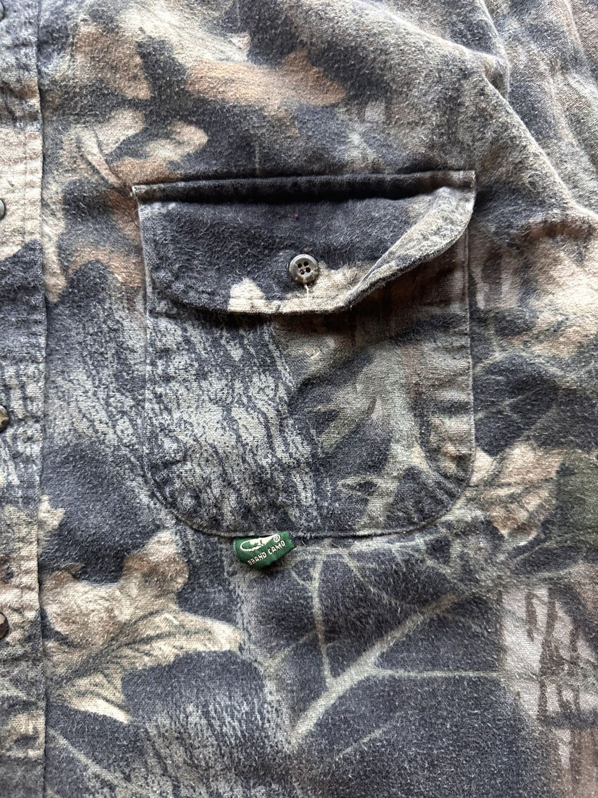 Mossy Oaks × Vintage 90s Mossy Oak Camo Cotton Button-Up Size US M / EU 48-50 / 2 - 4 Thumbnail