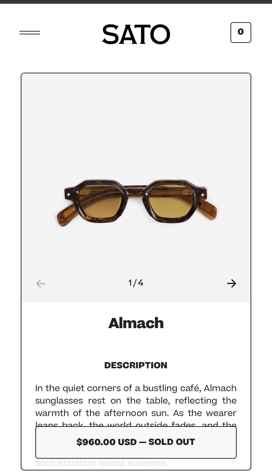 Other Sato Eyewear Almach Size 44 - 14 Thumbnail