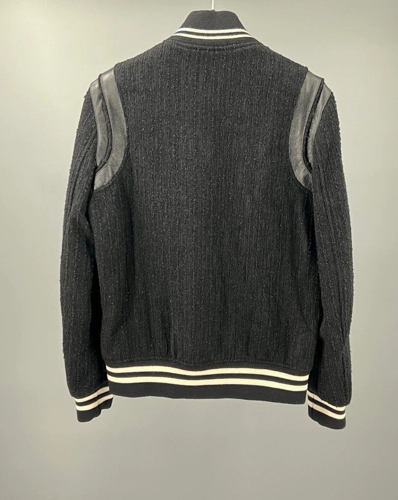 Yves Saint Laurent YSL Men's Black Wool Blend Bomber Jacket Size US M / EU 48-50 / 2 - 4 Thumbnail