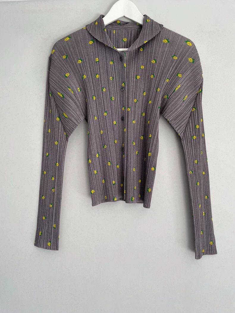 Issey Miyake Issey Miyake size:3 A long-sleeved cardigan with grey retr Size M / US 6-8 / IT 42-44 - 3 Thumbnail