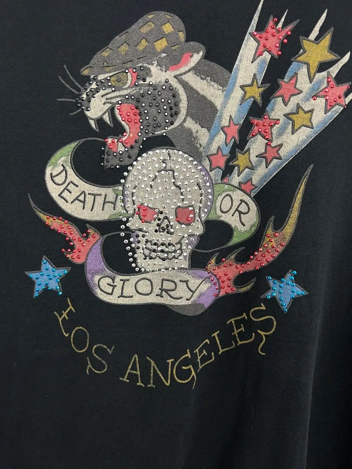 Christian Audigier Vintage Ed Hardy Christian Audigier Rhinestones T-Shirt Size US L / EU 52-54 / 3 - 2 Thumbnail