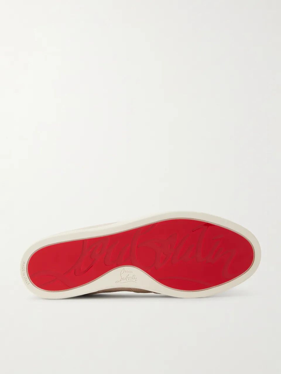 Christian Louboutin os11x0526 Tutti Rui Perforated Nubuck Sneakers in Beige Size US 8 / EU 41 - 3 Thumbnail