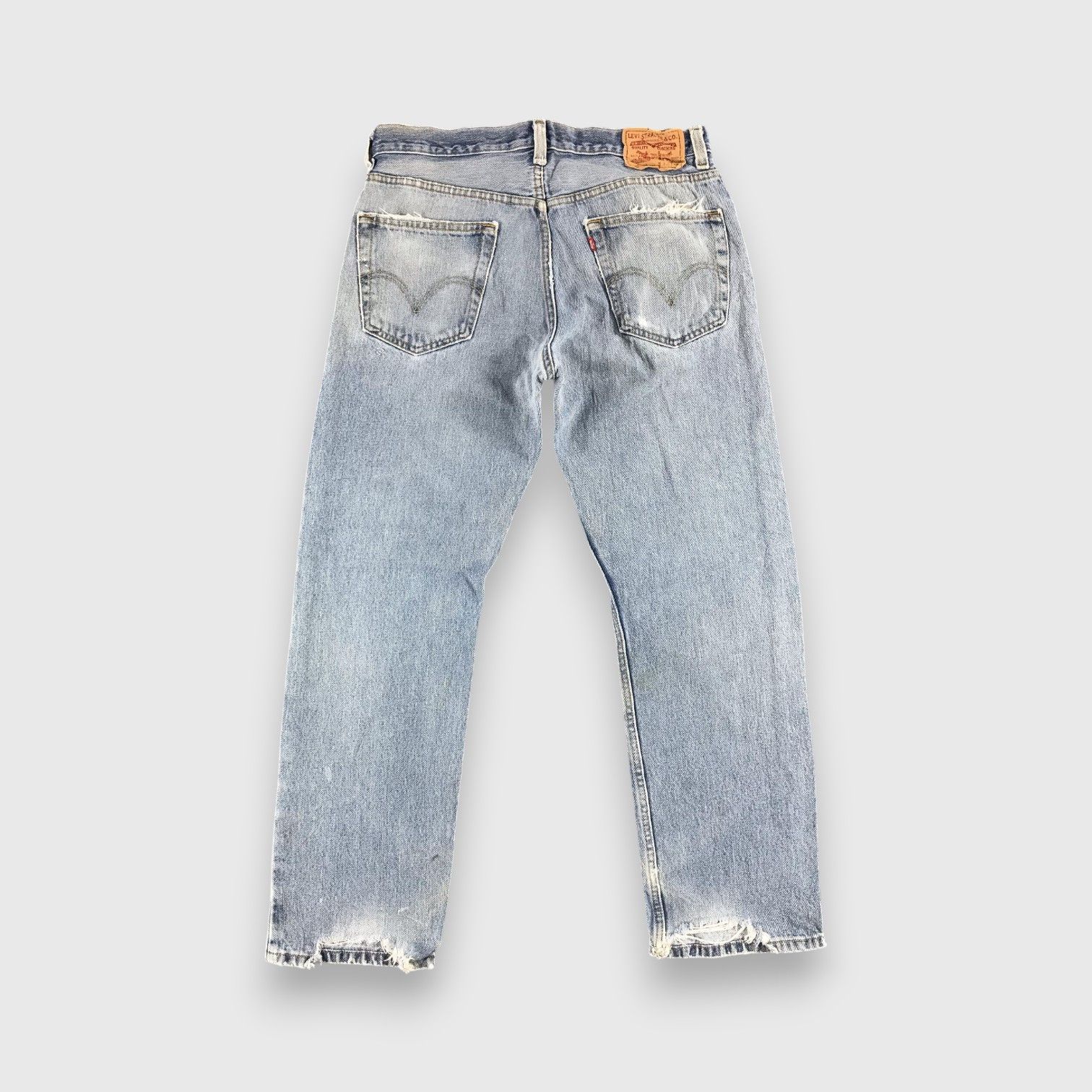 Levi's Light Wash Vintage Levis 505 Distress Jeans-J1187 Size US 34 / EU 50 - 2 Thumbnail
