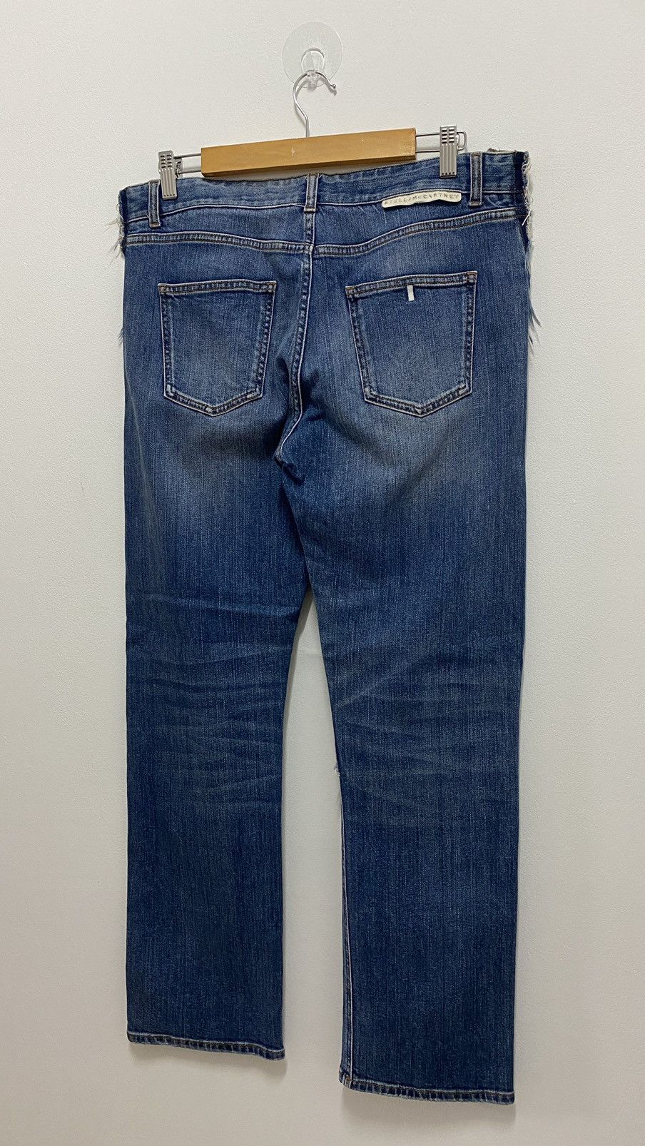 Stella McCartney Stella Mccartney Distressed Denim Patchwork Blue Jeans Pants Size US 35 - 6 Thumbnail
