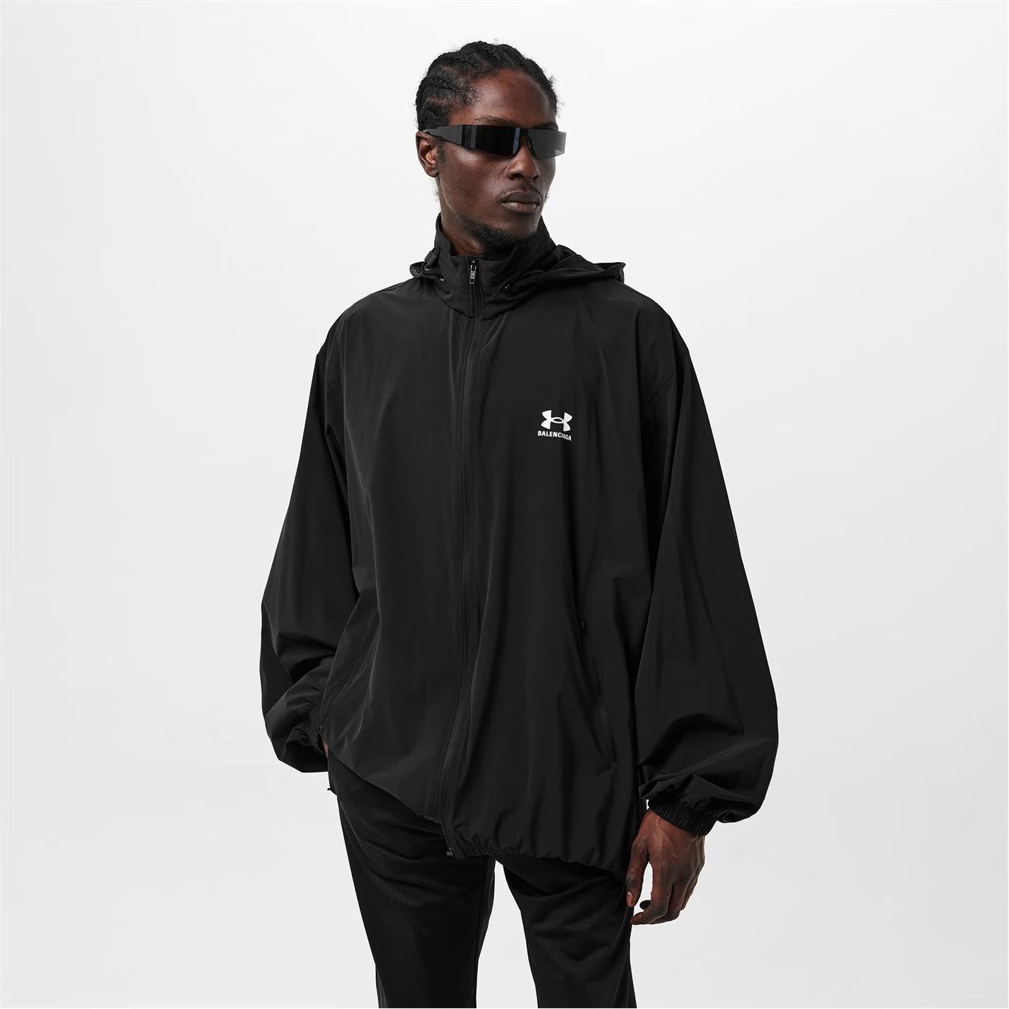 Balenciaga × Under Armour o1g2r1mq0226 Tracksuit Hooded Jacket In Black Size US L / EU 52-54 / 3 - 3 Thumbnail