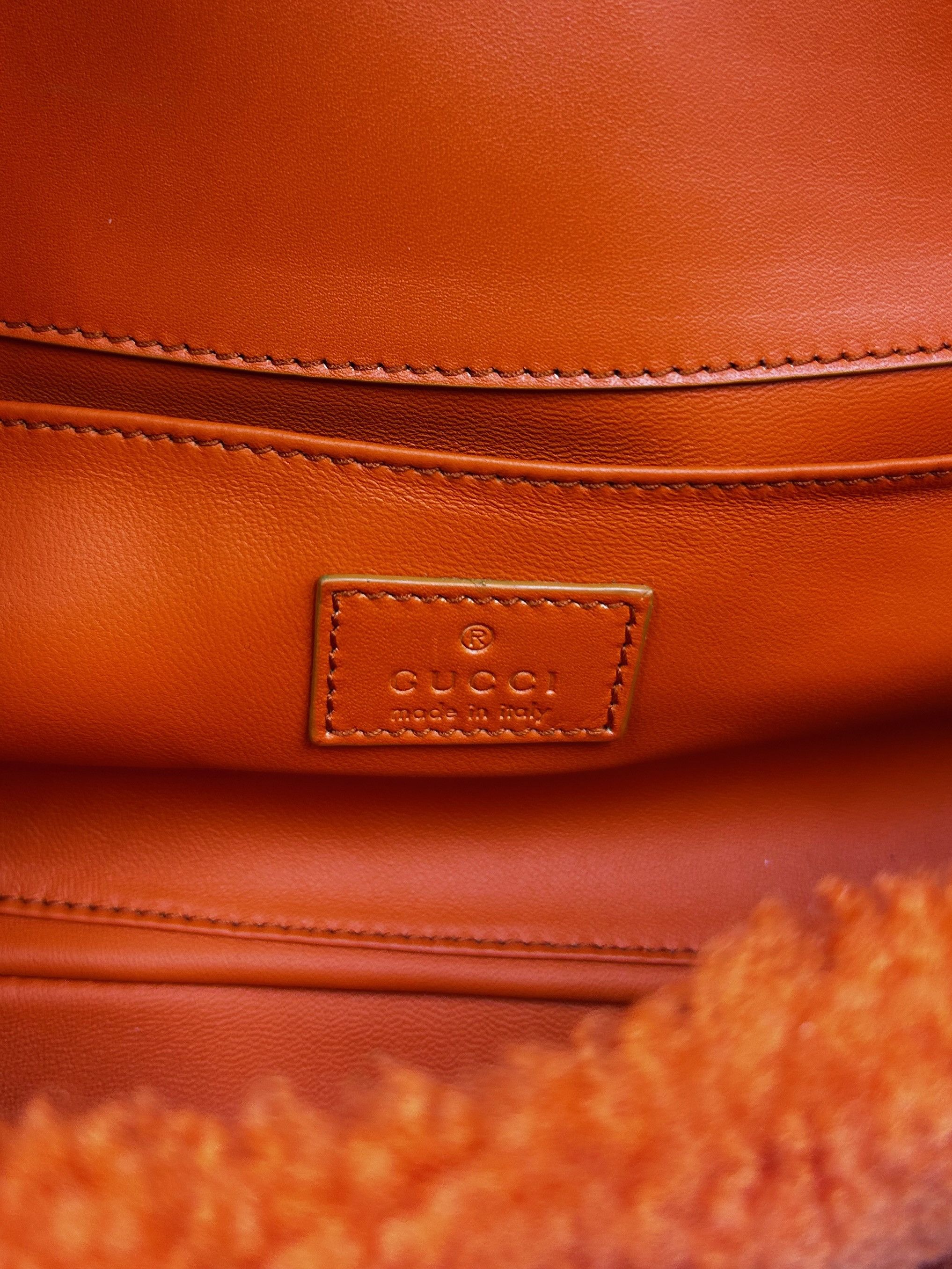 Gucci Gucci Horsebit Chain Bag in Orange Merino Wool Size ONE SIZE - 8 Thumbnail