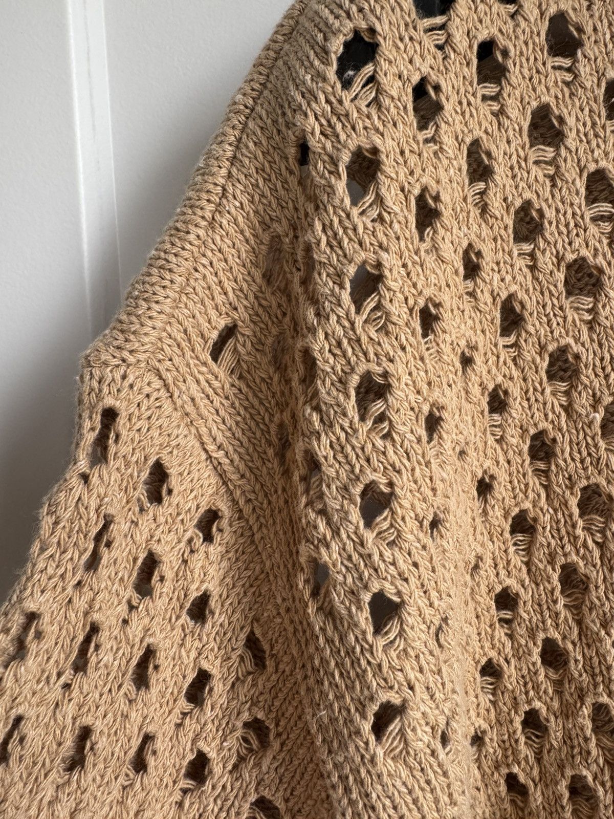 Asos Tan crochet knit top from ASOS Size US M / EU 48-50 / 2 - 2 Thumbnail