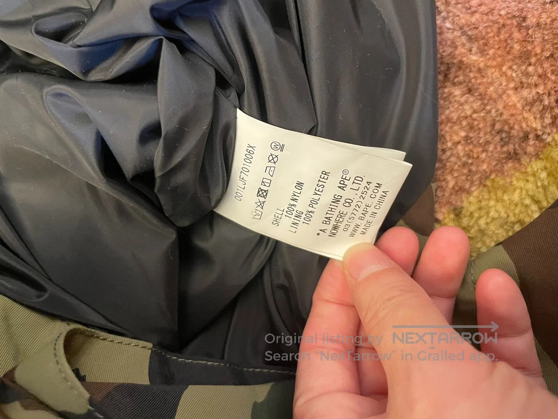 Bape Bape Green Camo Men's Windbreaker. Size US L / EU 52-54 / 3 - 7 Thumbnail