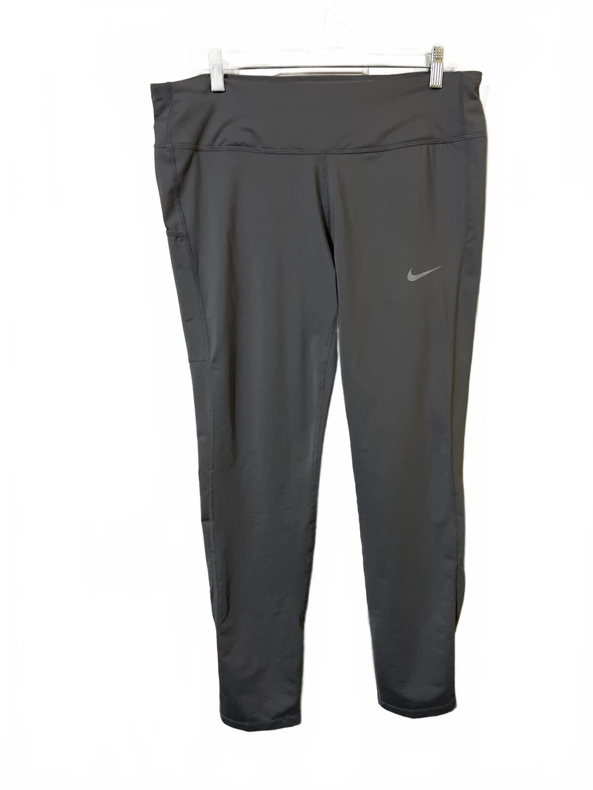 Nike Nike Women's Gray Athletic Leggings with Side Pockets XL Size 40" / US 18 - 2 Thumbnail