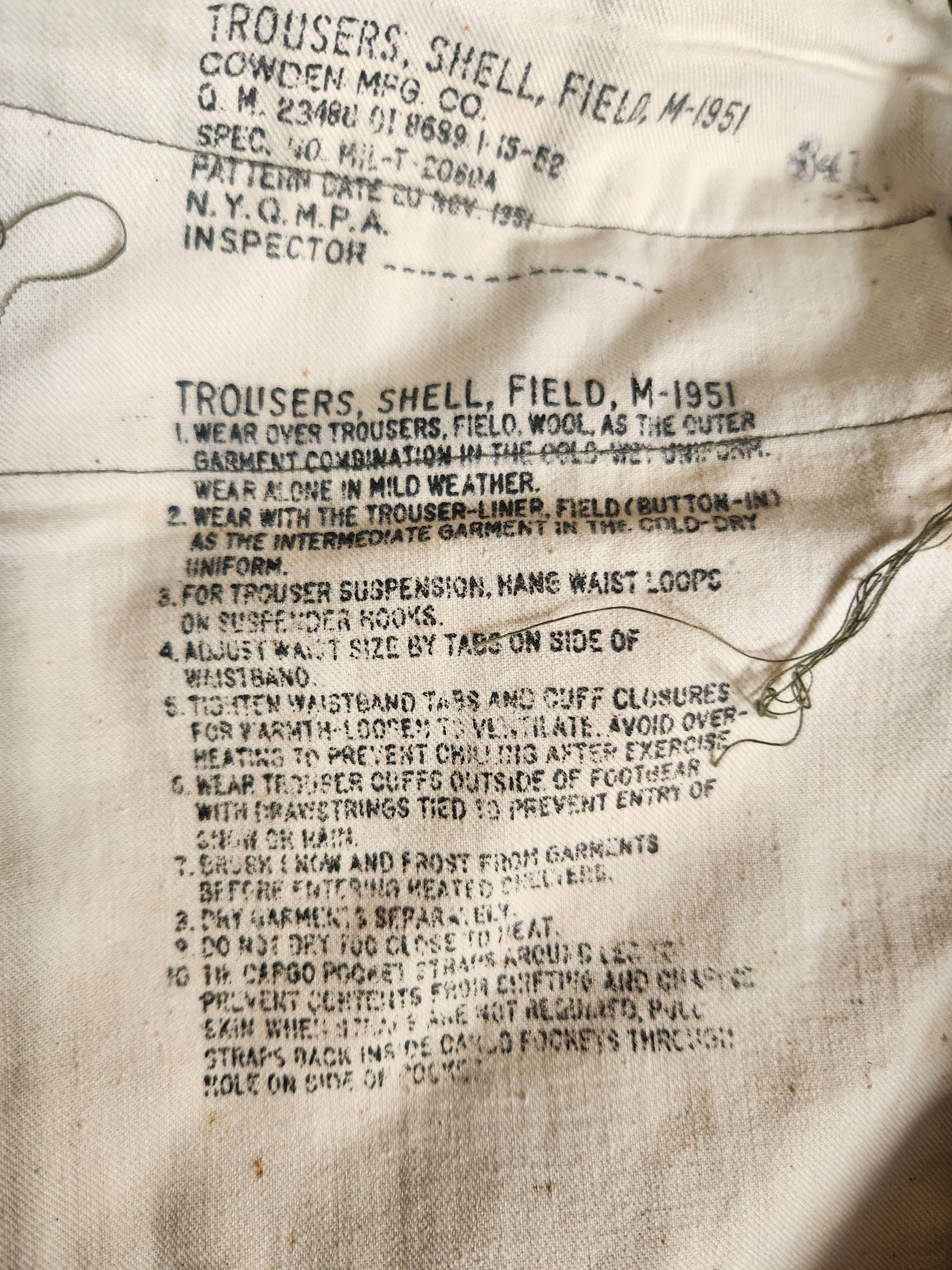 Vintage M1951 Field Pants (Large-Long) Size US 36 / EU 52 - 7 Thumbnail