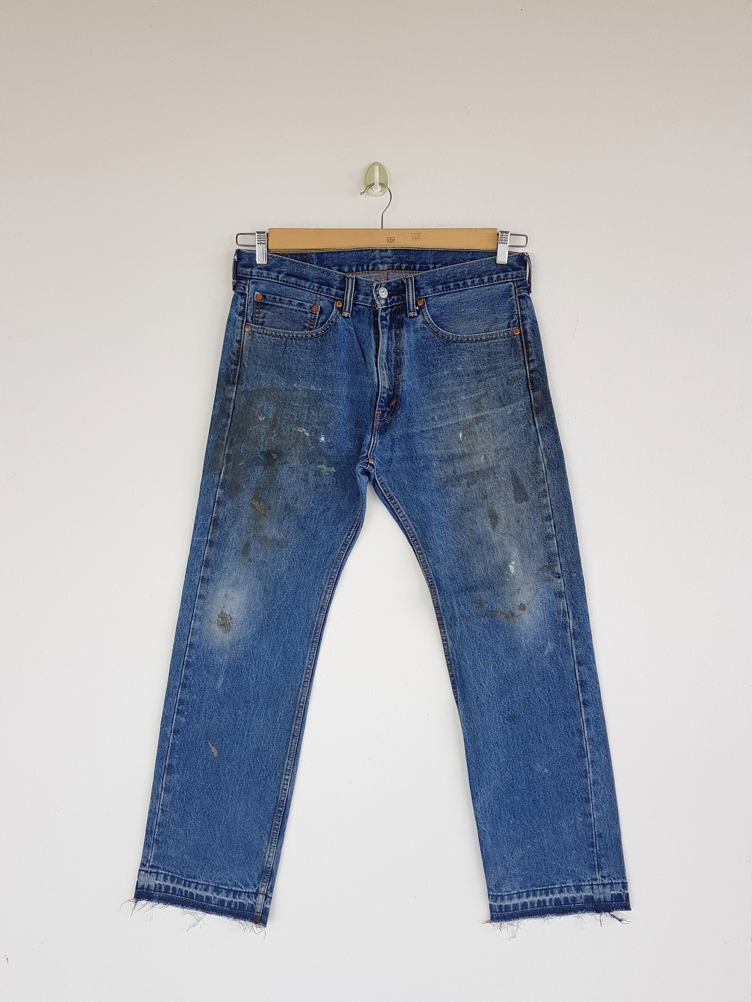 Levi's Vintage Dirty Levis 505 Jeans Released Hem Levi's Denim Size US 34 / EU 50 - 1 Thumbnail