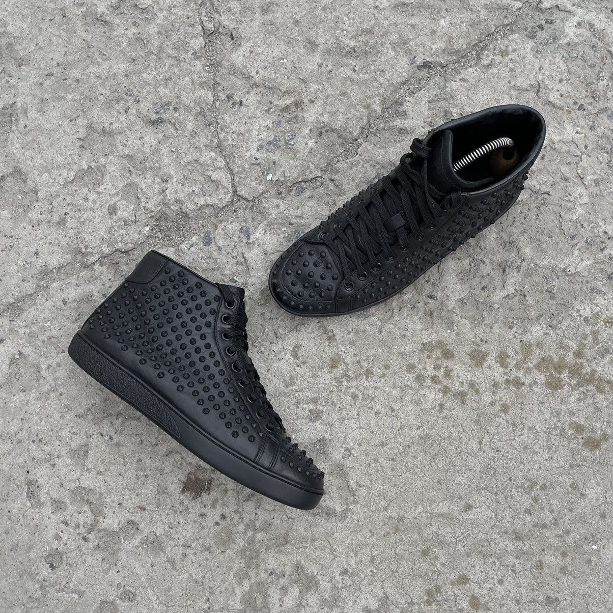 Gucci Vintage Gucci Spike Studded Leather Sneakers Black 37 Size US 7 / IT 37 - 2 Thumbnail