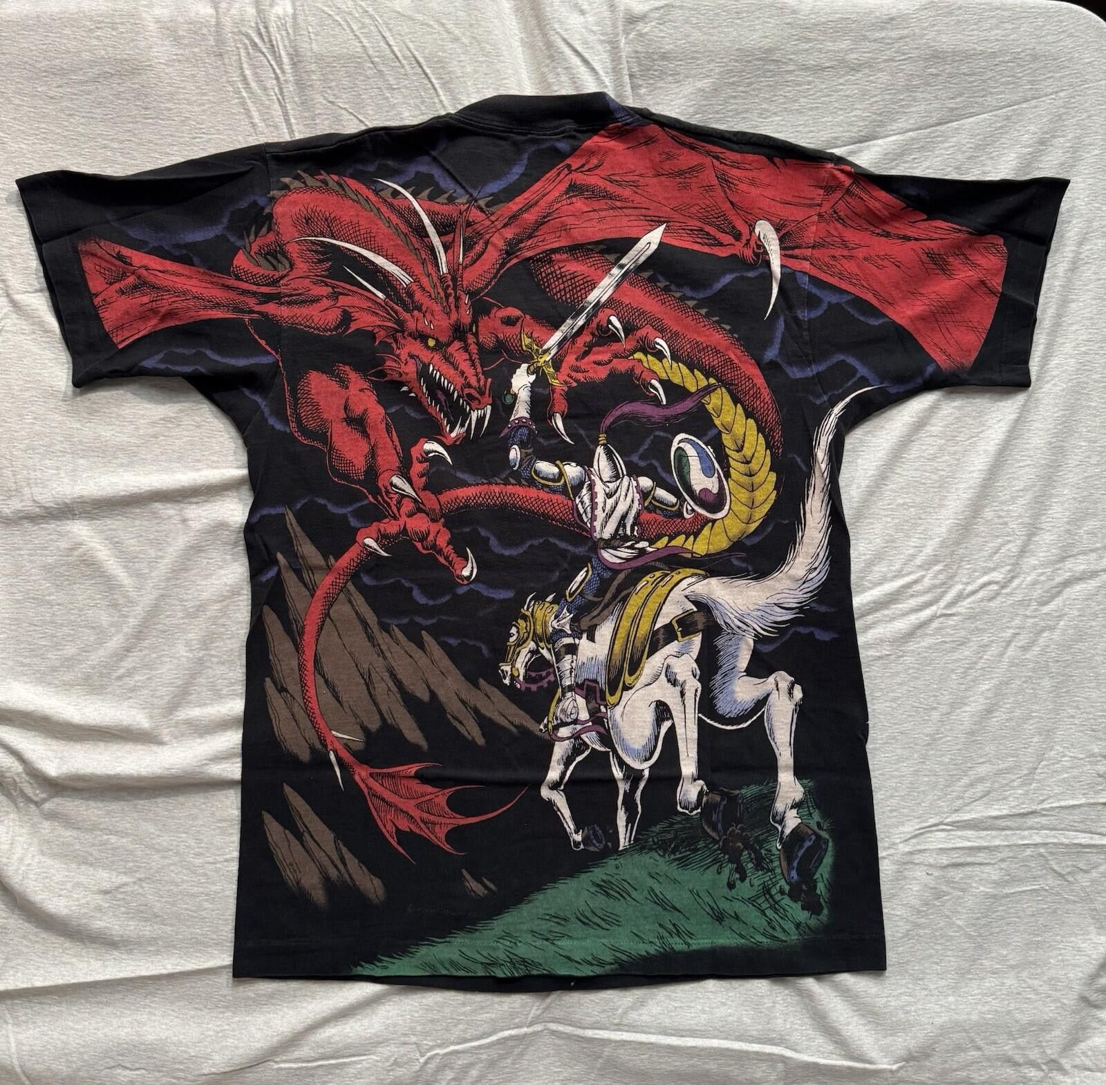 Liquid Blue Vintage 1993 Liquid Blue Dragon Knight Single Stitch T-Shirt Size US L / EU 52-54 / 3 - 2 Thumbnail