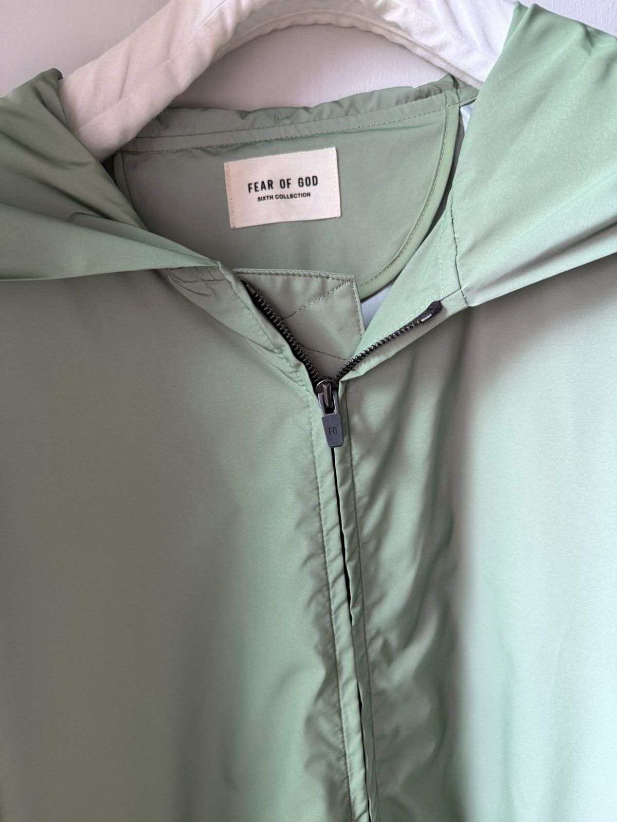 Fear of God FOG iridescent reflective nylon hooded raincoat, L, USA Size US L / EU 52-54 / 3 - 10 Thumbnail