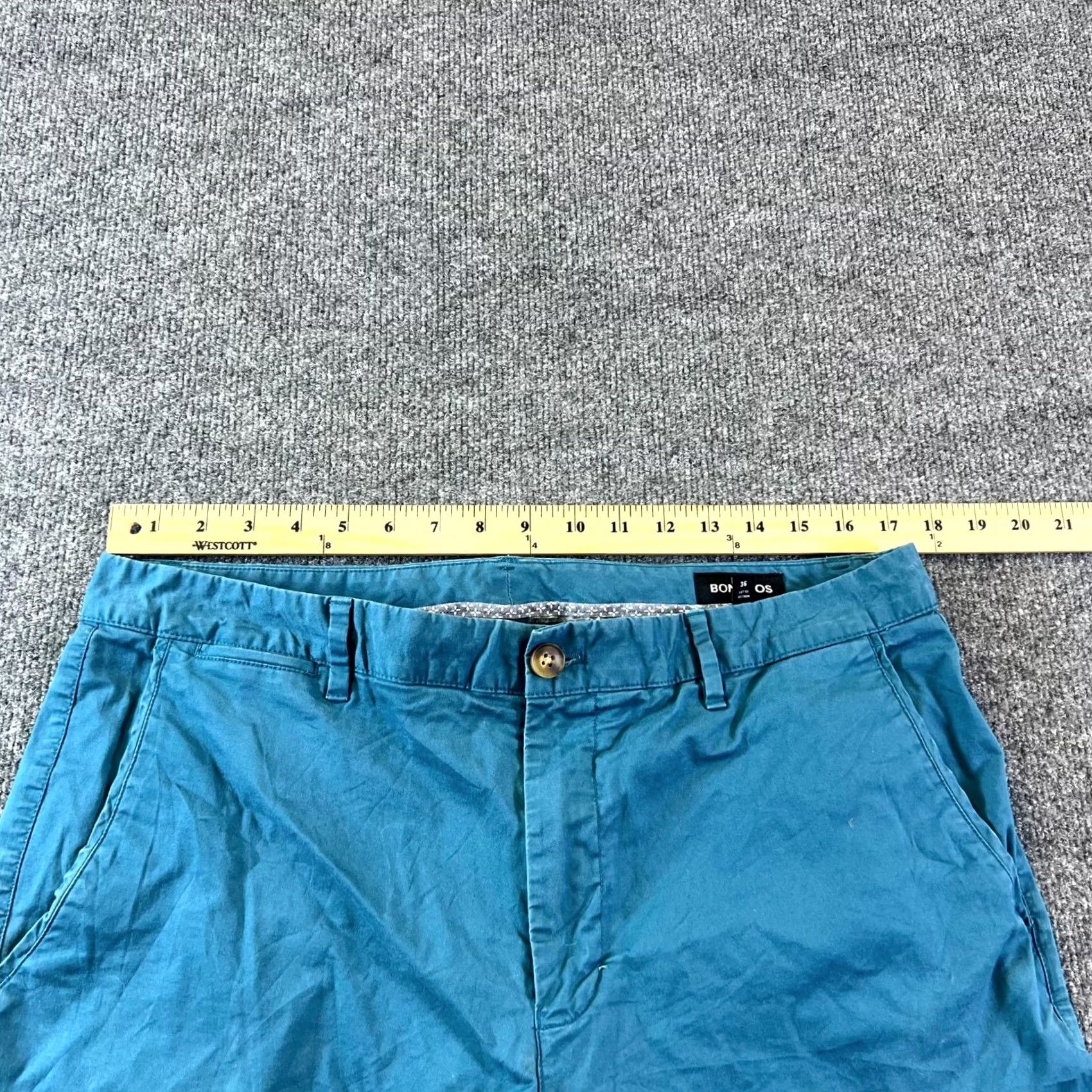 Bonobos Bonobos Shorts Mens 36 Blue Cotton Flat Front Inseam Chino Golf Performance Size US 36 / EU 52 - 3 Thumbnail