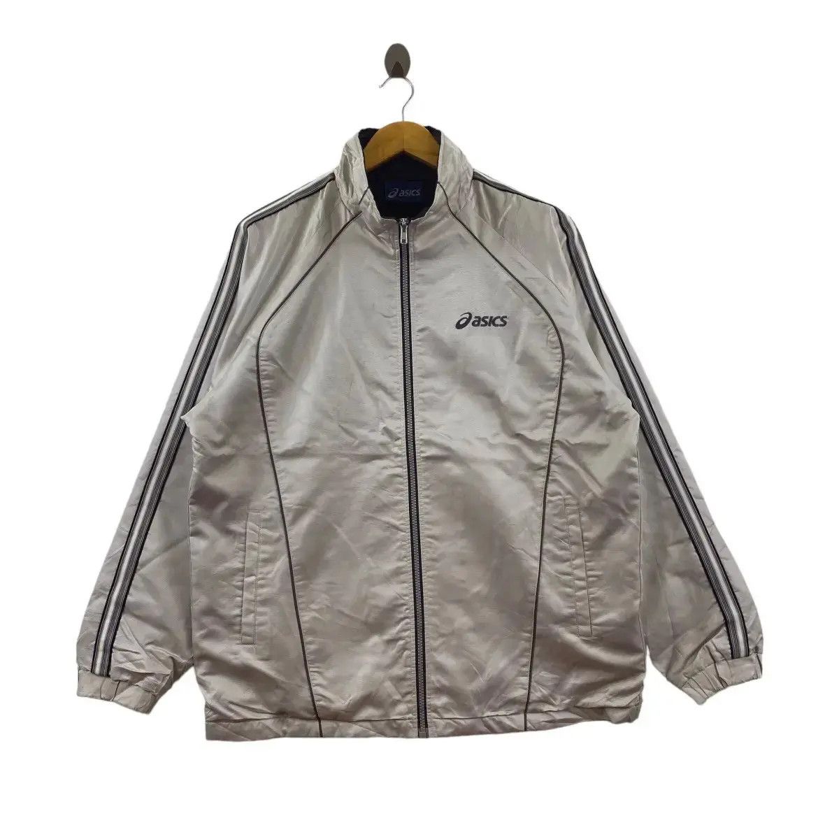 Asics Vintage ASICS JAPAN x JASPO Material Outdoor Silver Jacket Size M / US 6-8 / IT 42-44 - 1 Thumbnail