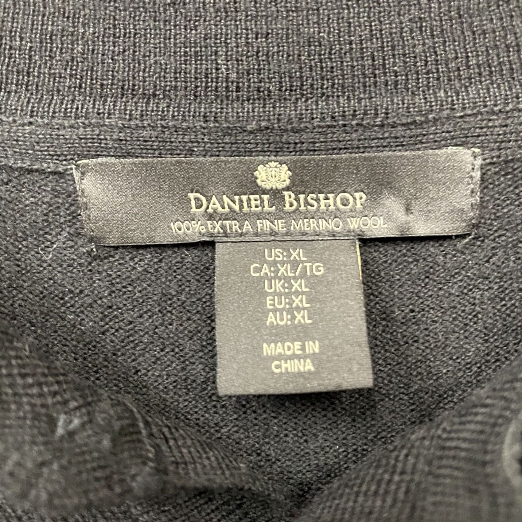 Vintage Daniel Bishop Sweater Mens XL Pullover Merino Wool Black Size US XL / EU 56 / 4 - 4 Thumbnail