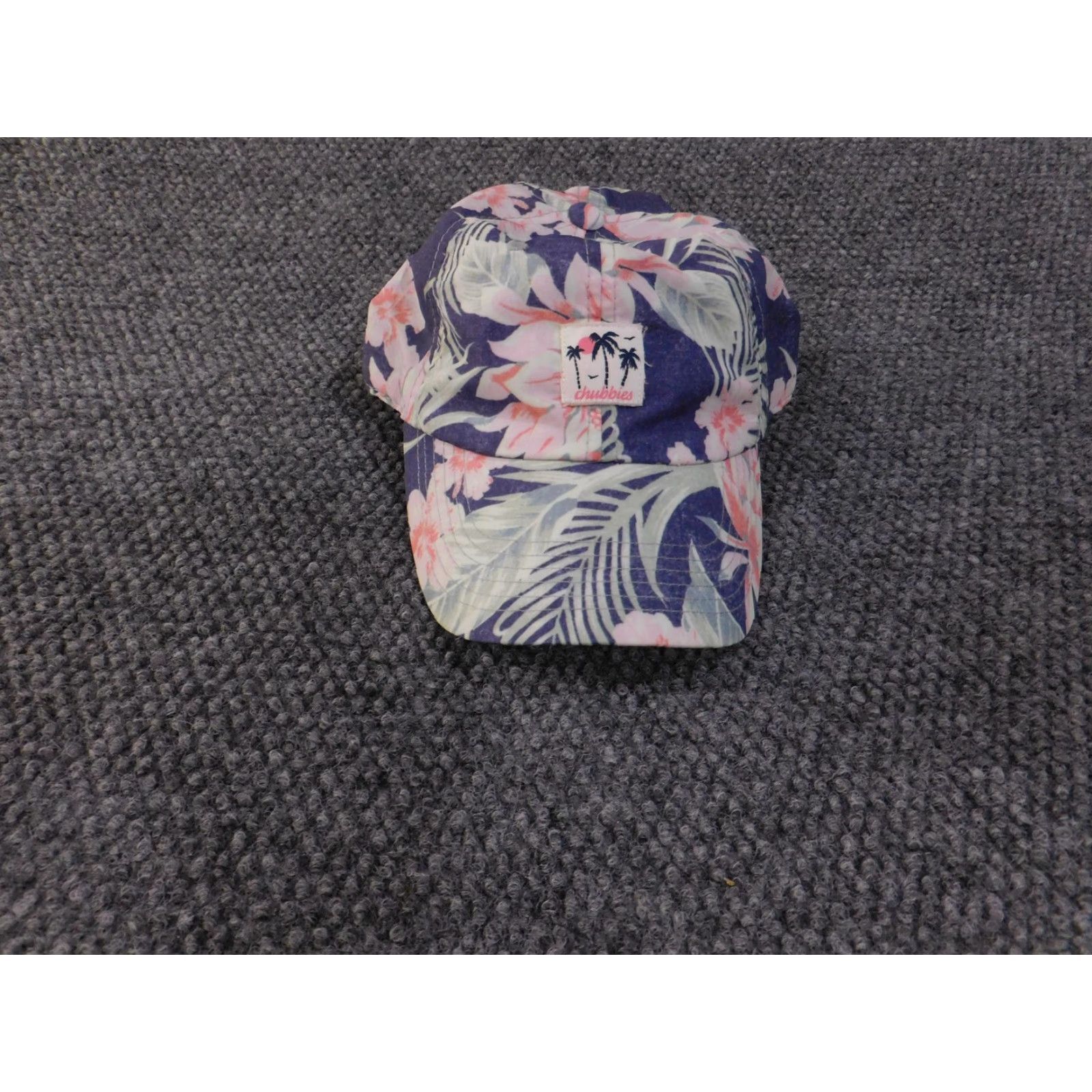 Chubbies Chubbies Hat Cap Strap Back Blue Pink Hawaiian Floral Patch Embroidered Mens Baseball Cap One Size Adjustable Multicolor Tropical Beach Floral 90s? Size ONE SIZE - 4 Thumbnail