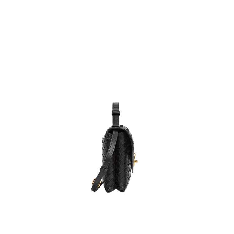 Bottega Veneta BOTTEGA VENETA Knot Lock $3500 Black Leather Crossbody Bag N Size ONE SIZE - 3 Thumbnail