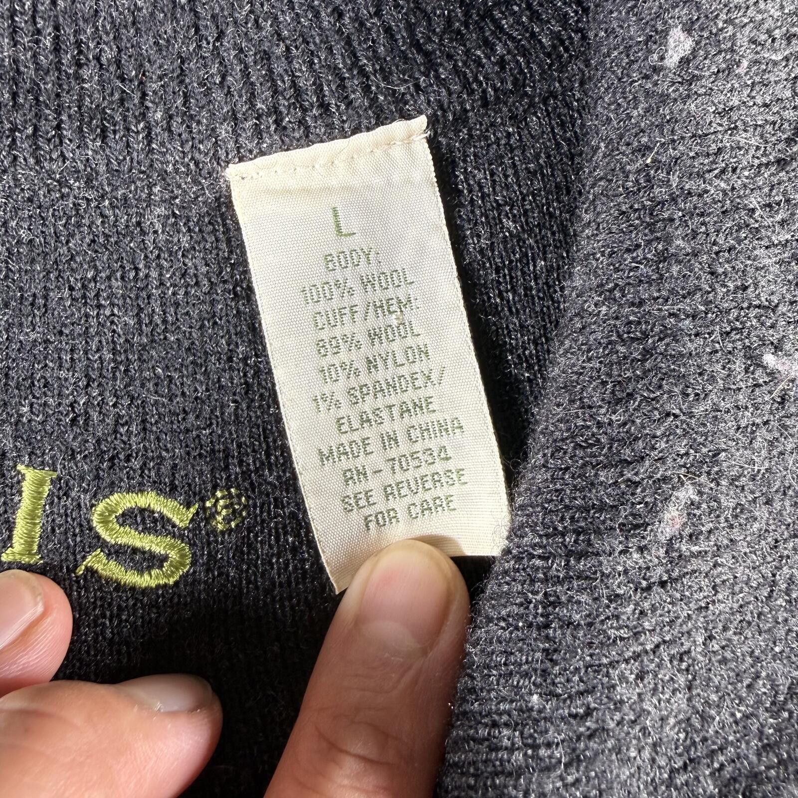 Orvis Orvis Sweater Men's L Black 100% Wool Quarter Button Size US L / EU 52-54 / 3 - 5 Thumbnail