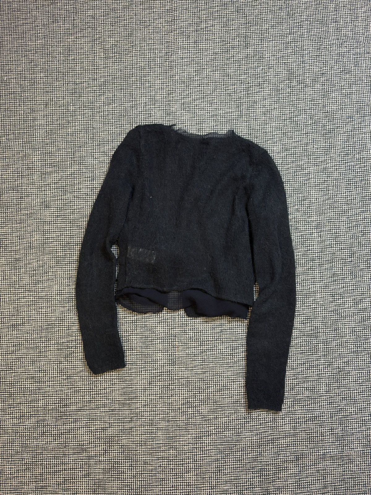 If Six Was Nine cropped fuzzy alpaca cropped Bondage avant garde cardigan Size XS / US 0-2 / IT 36-38 - 3 Thumbnail