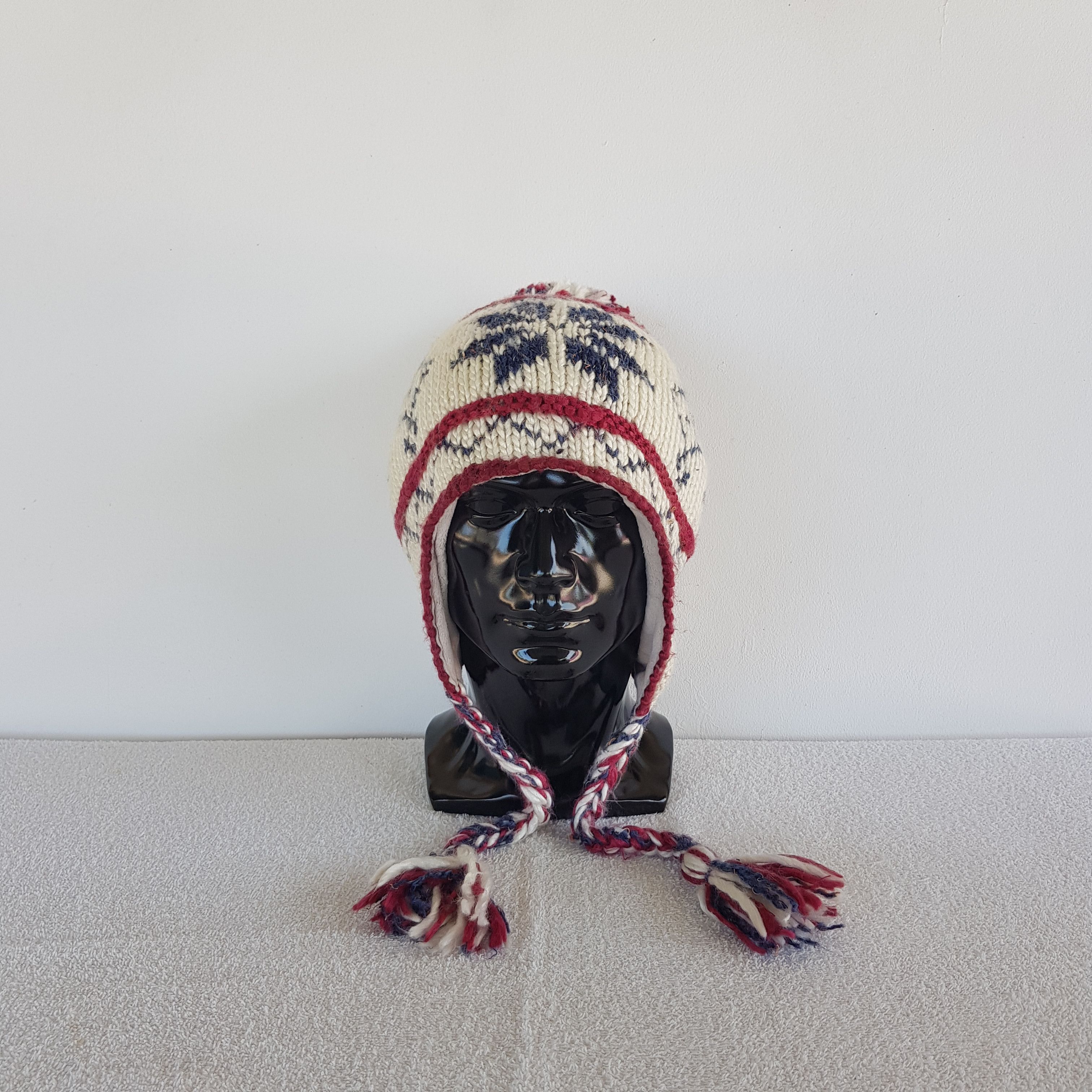 Japanese Brand Vintage Japanese Earflap Beanie Ribbed Knit Snow Caps Hats. Size ONE SIZE - 3 Thumbnail