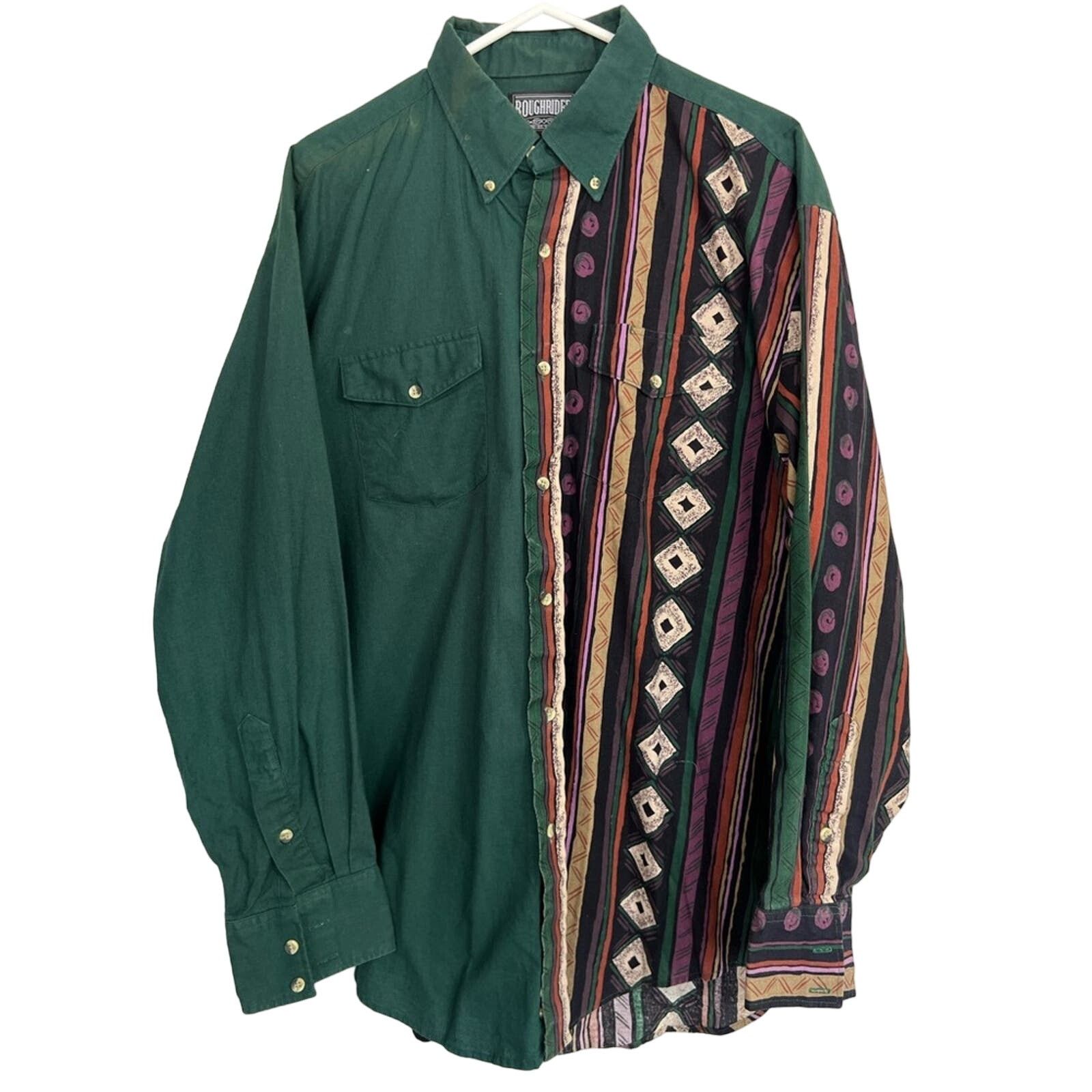 Vintage Vintage Rough Rider Western Shirt Aztec Button Up USA Made Size US L / EU 52-54 / 3 - 1 Thumbnail