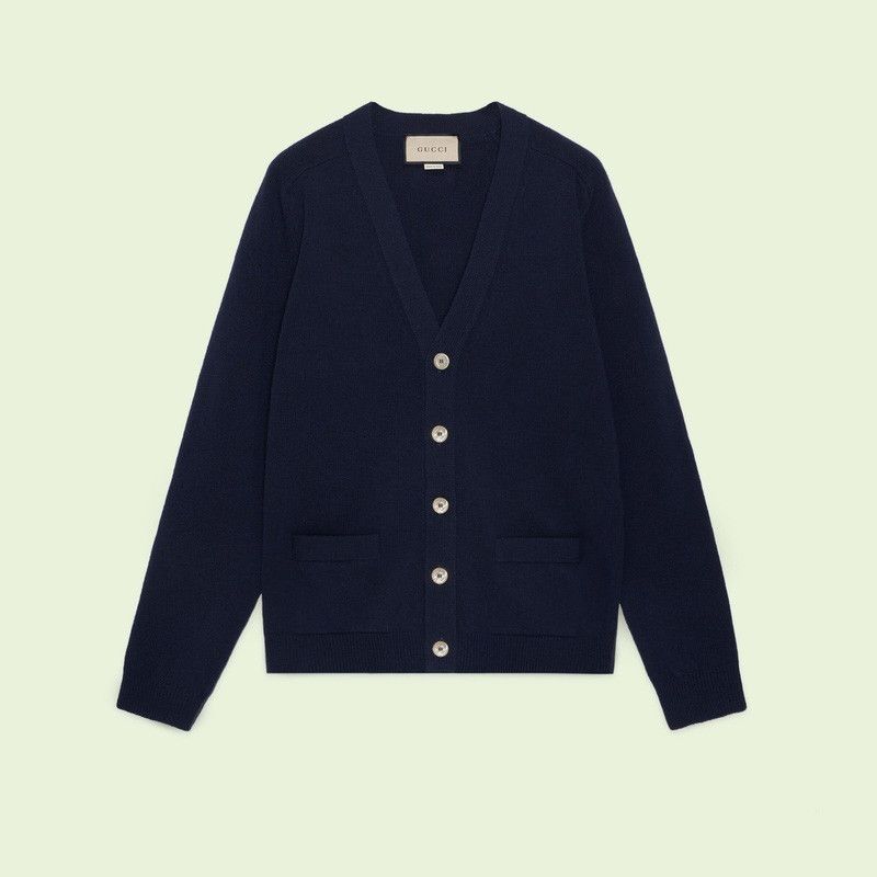 o1mt1gz0725 Wool Cardigan in Navy