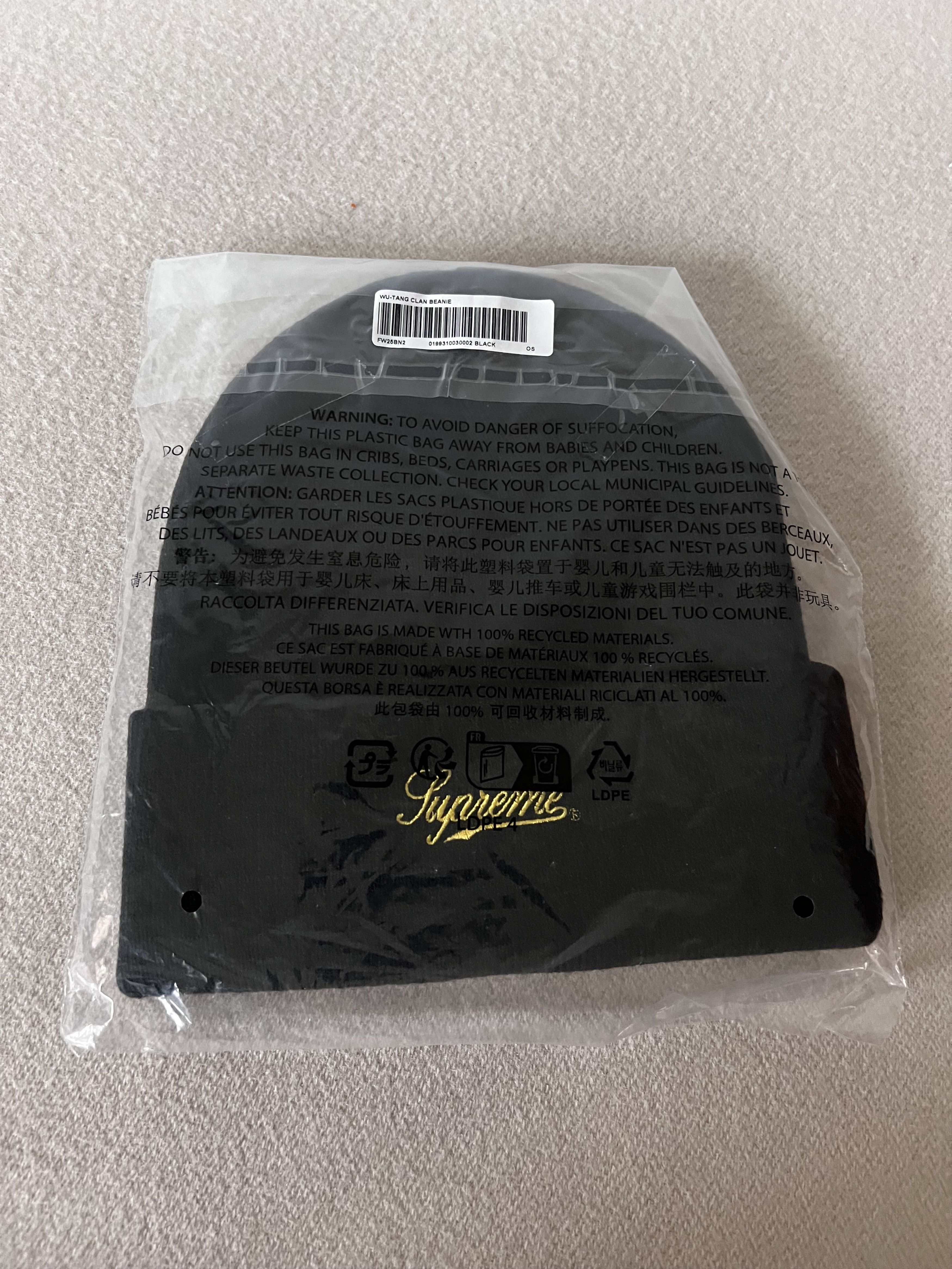 Supreme Supreme Wu Tang Clan Beanie in Black Size ONE SIZE - 2 Thumbnail