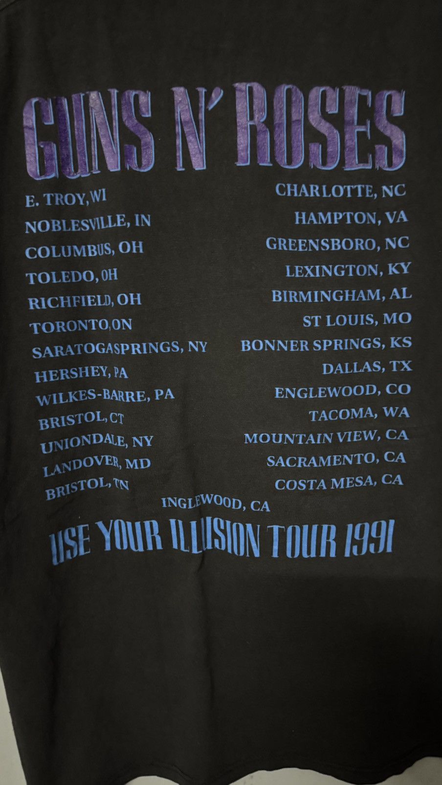 Guns N' Roses × Vintage Vintage 90s Gun N Roses illusion Size US XL / EU 56 / 4 - 11 Thumbnail