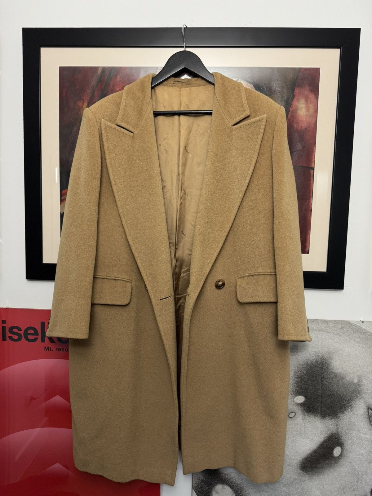 Max Mara Max Mara Wool Cashmere Long Coat Made In Italy Beige Luxury Size ONE SIZE - 2 Thumbnail