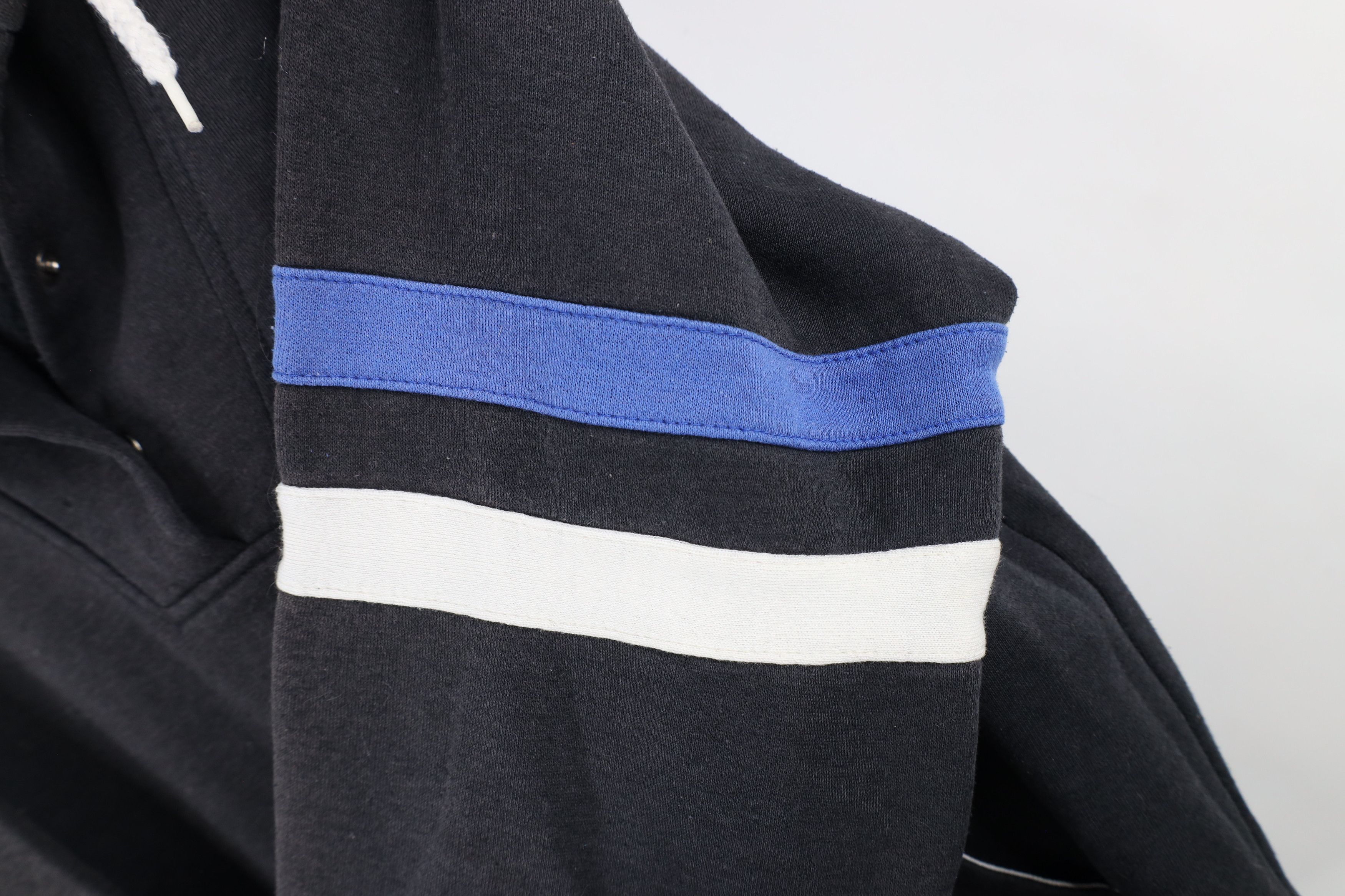Vintage Vintage 70s 80s Blank Striped Snap Button Hoodie Sweatshirt Size US S / EU 44-46 / 1 - 4 Thumbnail