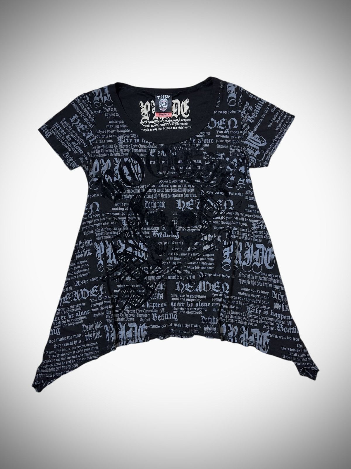 Japanese Brand 2000’s Dig Deep - Japanese Archive’s Poem Punk Style T-Shirt Size M / US 6-8 / IT 42-44 - 1 Thumbnail