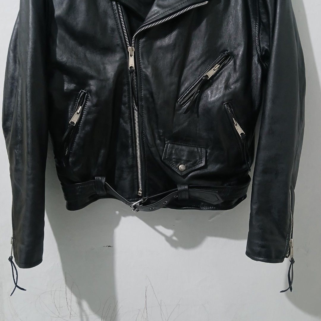 Other Vintage 90s KnuckleHead Leather jacket double rider Size US L / EU 52-54 / 3 - 8 Thumbnail