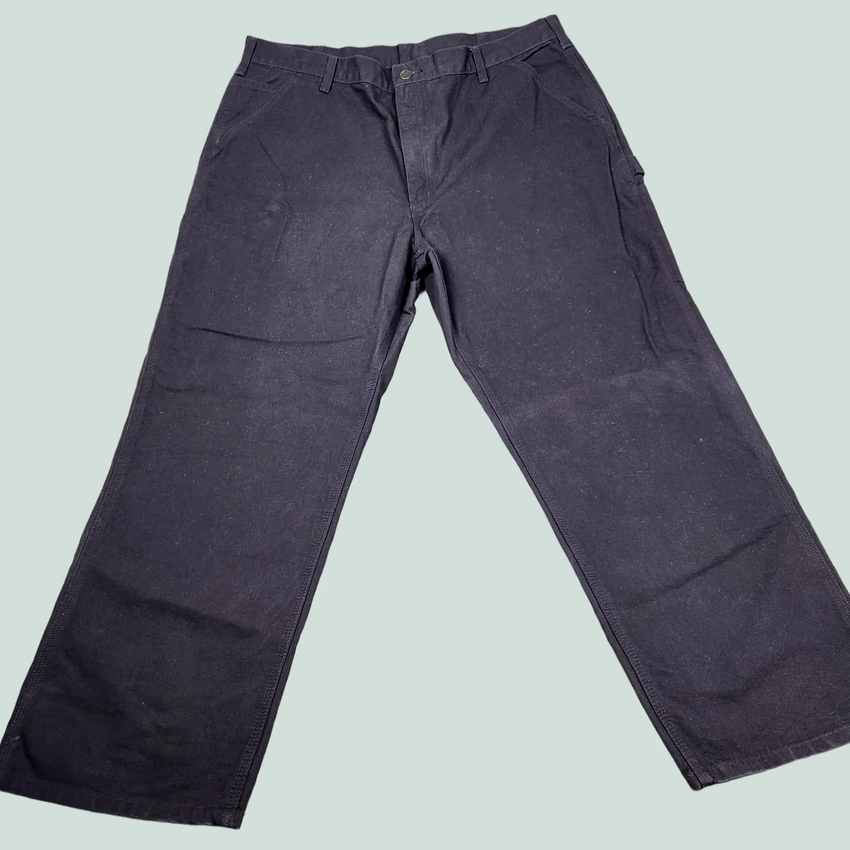 Carhartt VINTAGE Carhartt Pants Mens Carpenter Canvas Wide-Leg 30x40 Brown Duck Washed Utility Work B121 Size US 40 / EU 56 - 1 Thumbnail