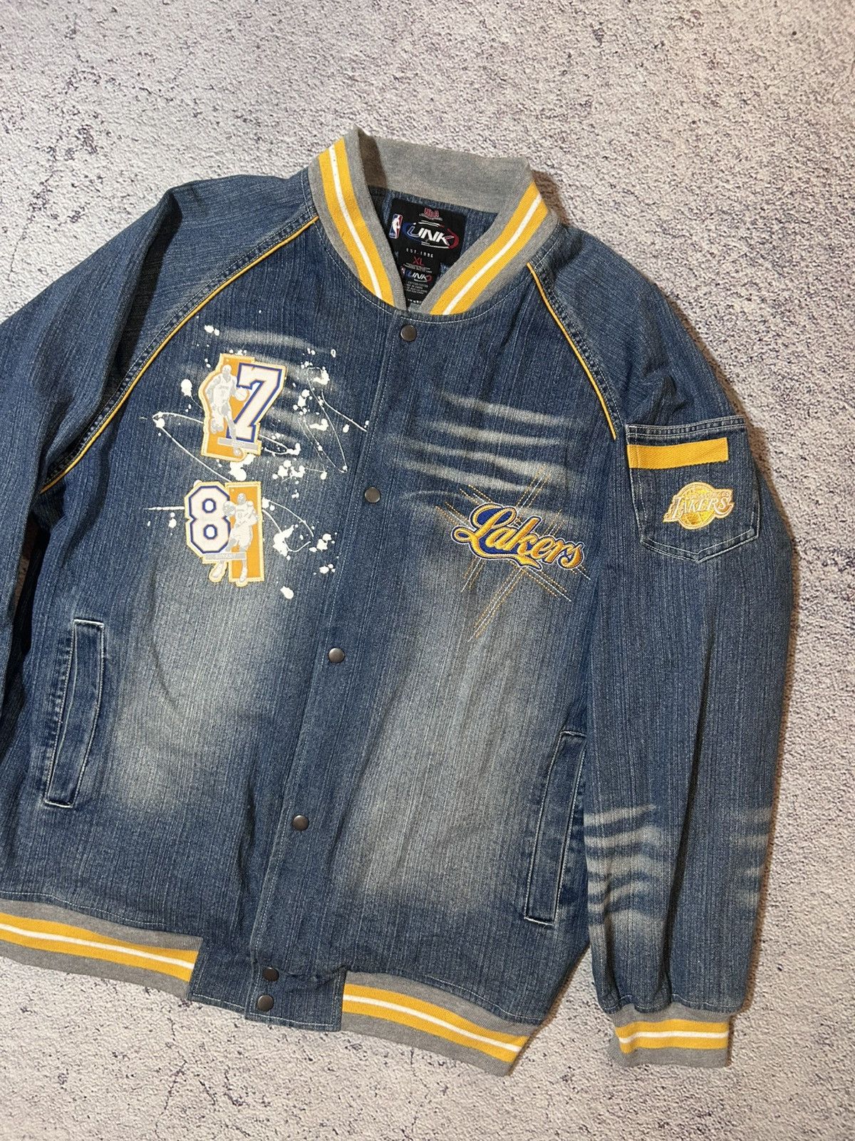 NBA NBA Los Angeles Lakers Denim Varsity Jacket (UNK) Archive Size US L / EU 52-54 / 3 - 2 Thumbnail