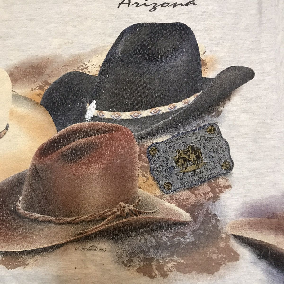 Arizona Jean Co. × Cowboy Equipment × Vintage VINTAGE ARIZONA COWBOY HAT 1993 VERY RARE TEE Size US XXL / EU 58 / 5 - 4 Thumbnail