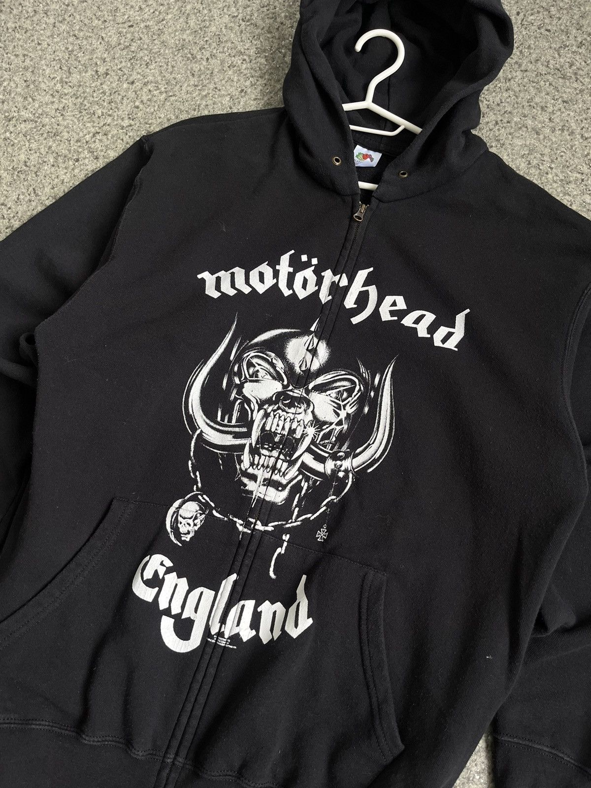 Band Tees × Vintage Vintage 90’s Motorhead hoodie zip rock band Motörhead Size US L / EU 52-54 / 3 - 2 Thumbnail