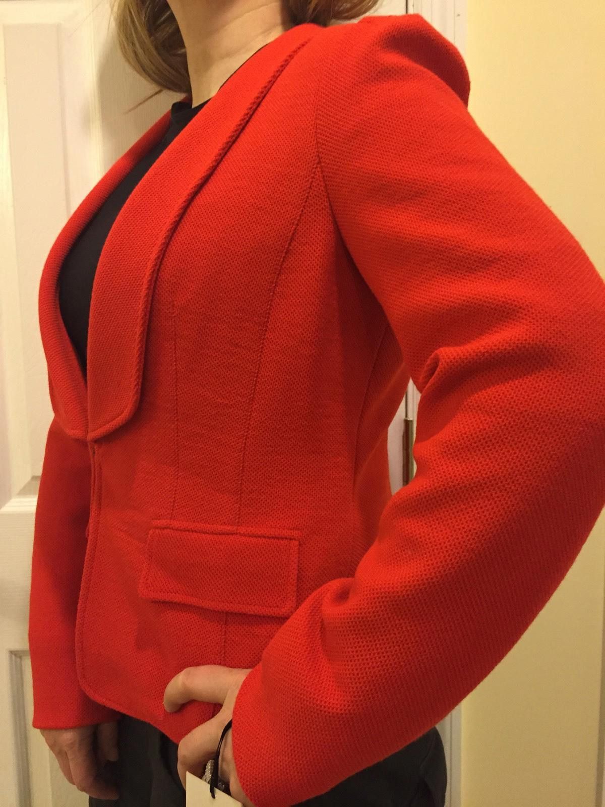Other Worth New York Red Sport Jacket Rayon Polyster Bland Sz 10 Size L / US 10 / IT 46 - 4 Thumbnail