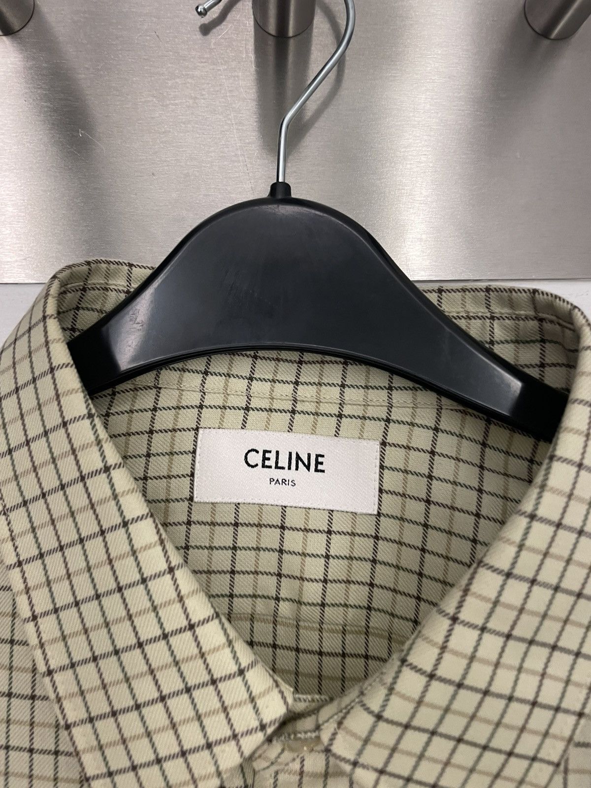 Celine Loose shirt in checked cotton Size US XL / EU 56 / 4 - 2 Thumbnail