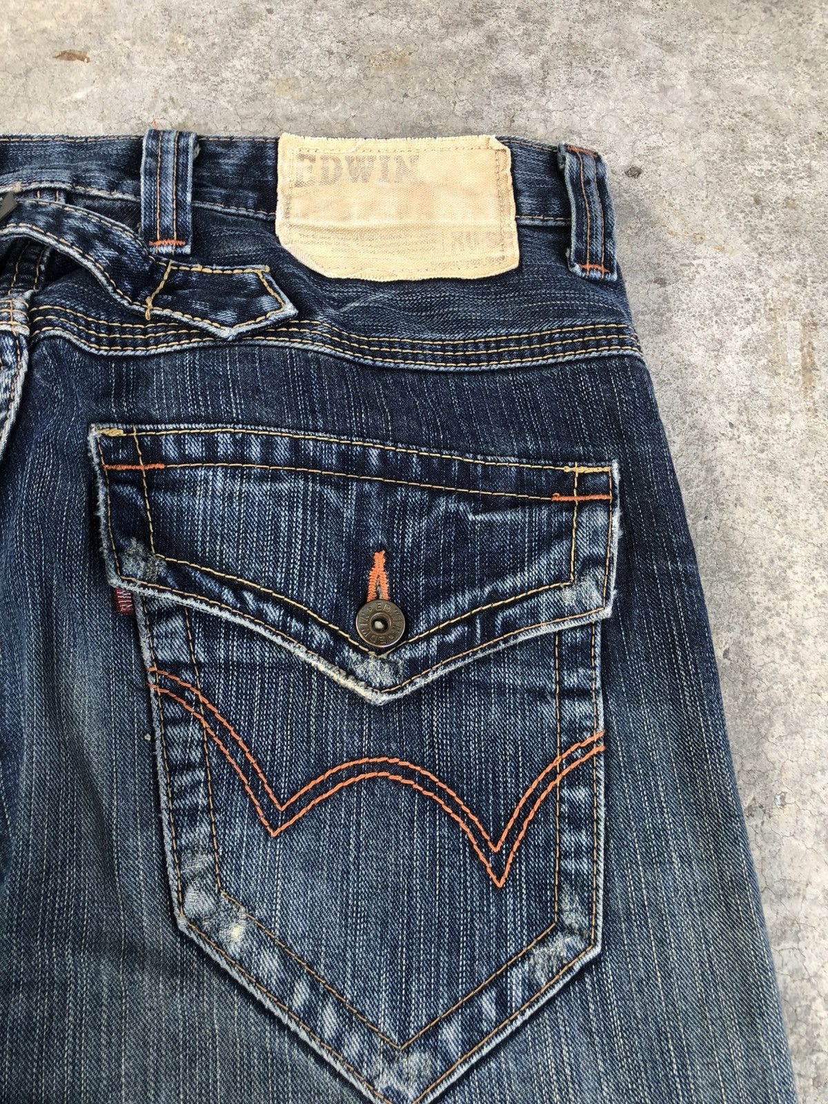 If Six Was Nine Japanese Edwin Bootcut Flare Distressed Jeans Size US 34 / EU 50 - 19 Thumbnail