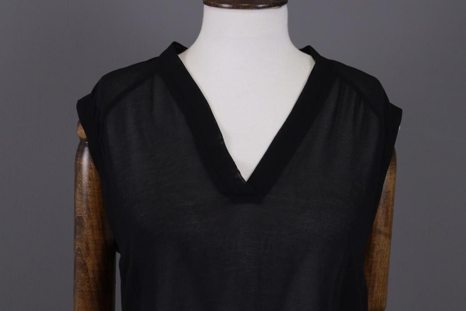 Alexander Wang T Alexander Wang Black V-Neck Stretch Top Shirt Size XS Size S / US 4 / IT 40 - 2 Thumbnail