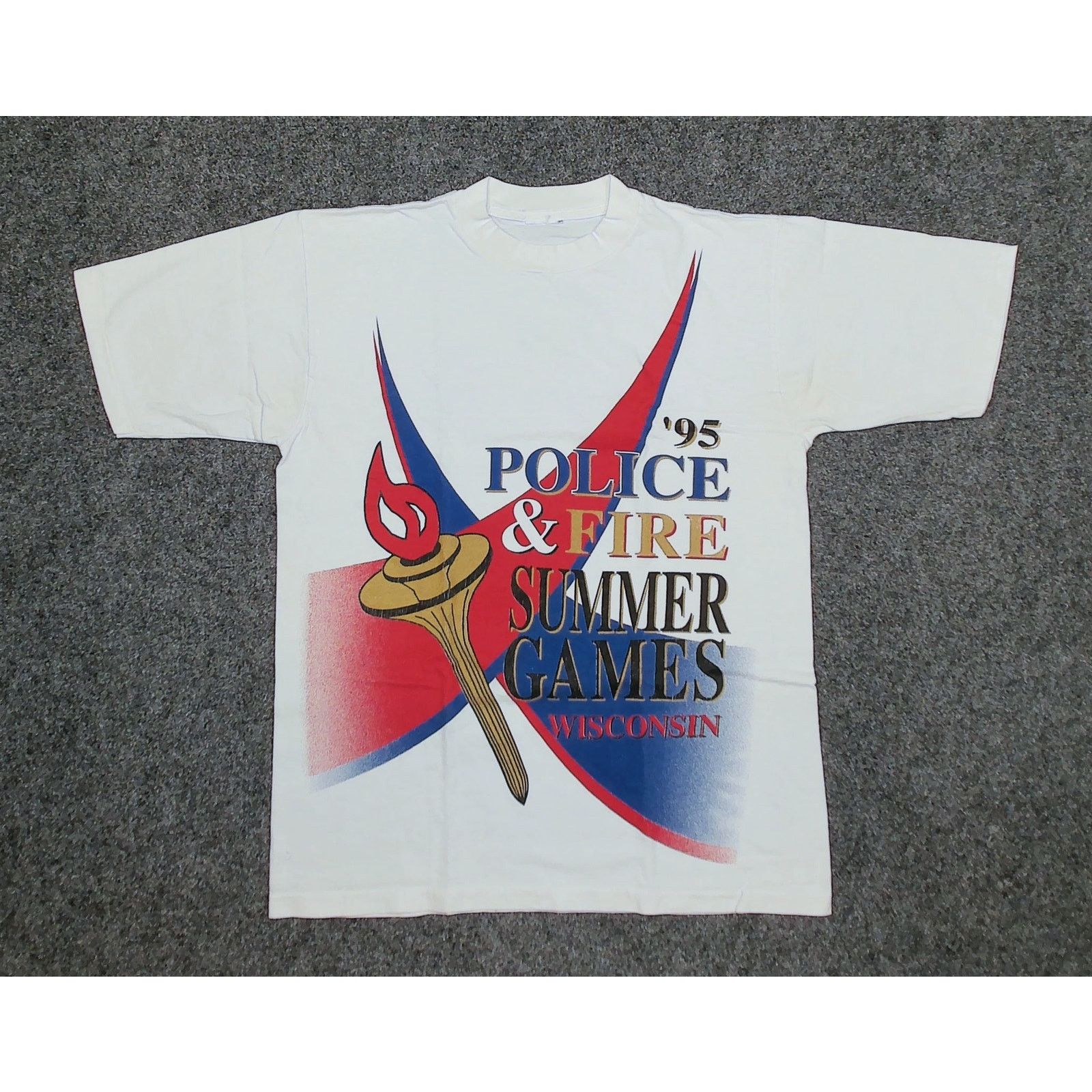 Vintage Vintage 1995 Wisconsin Police & Fire Games / Miller Promo Size US L / EU 52-54 / 3 - 3 Thumbnail